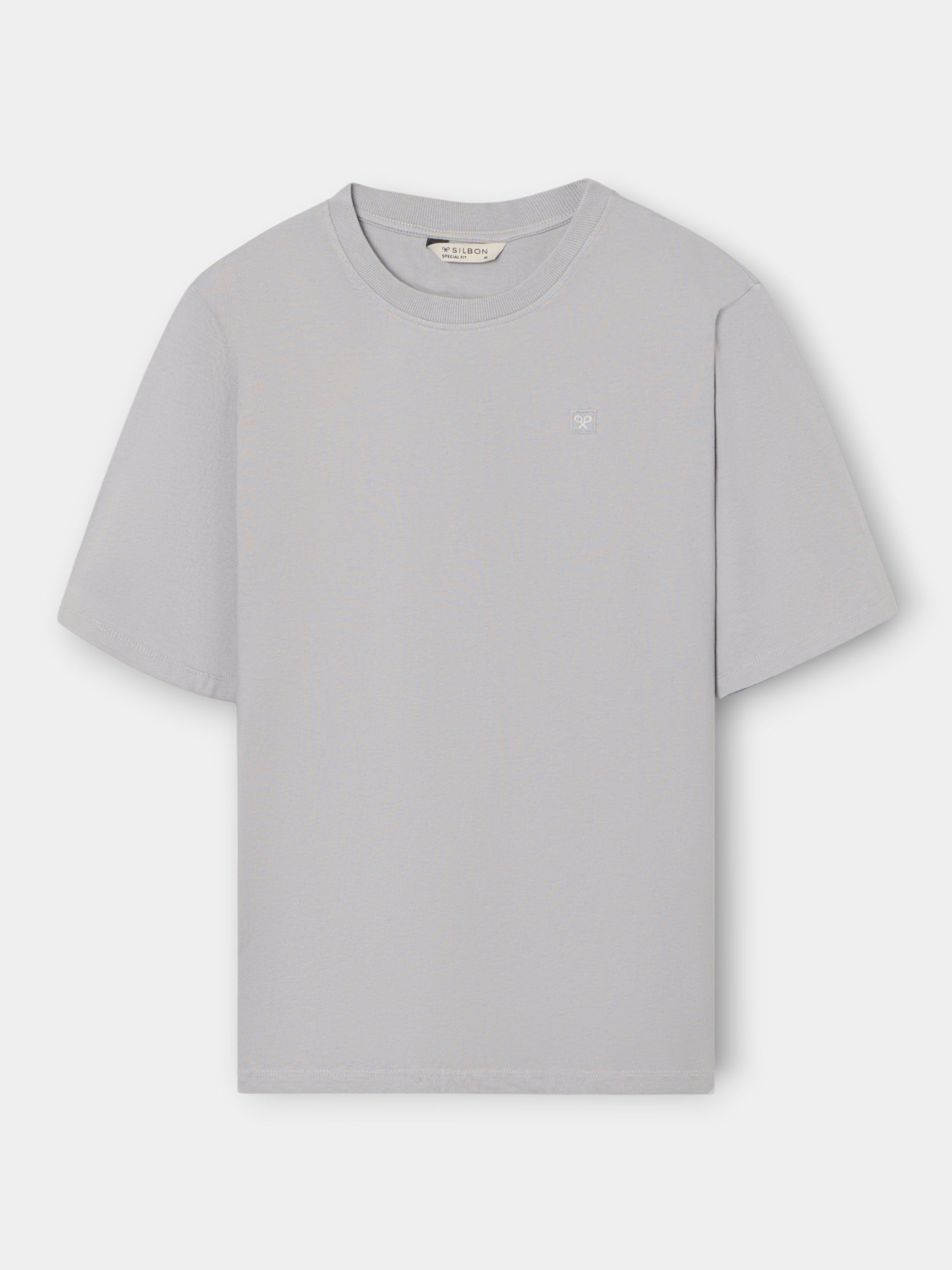 T-shirt coupe spéciale minilogo patch gris