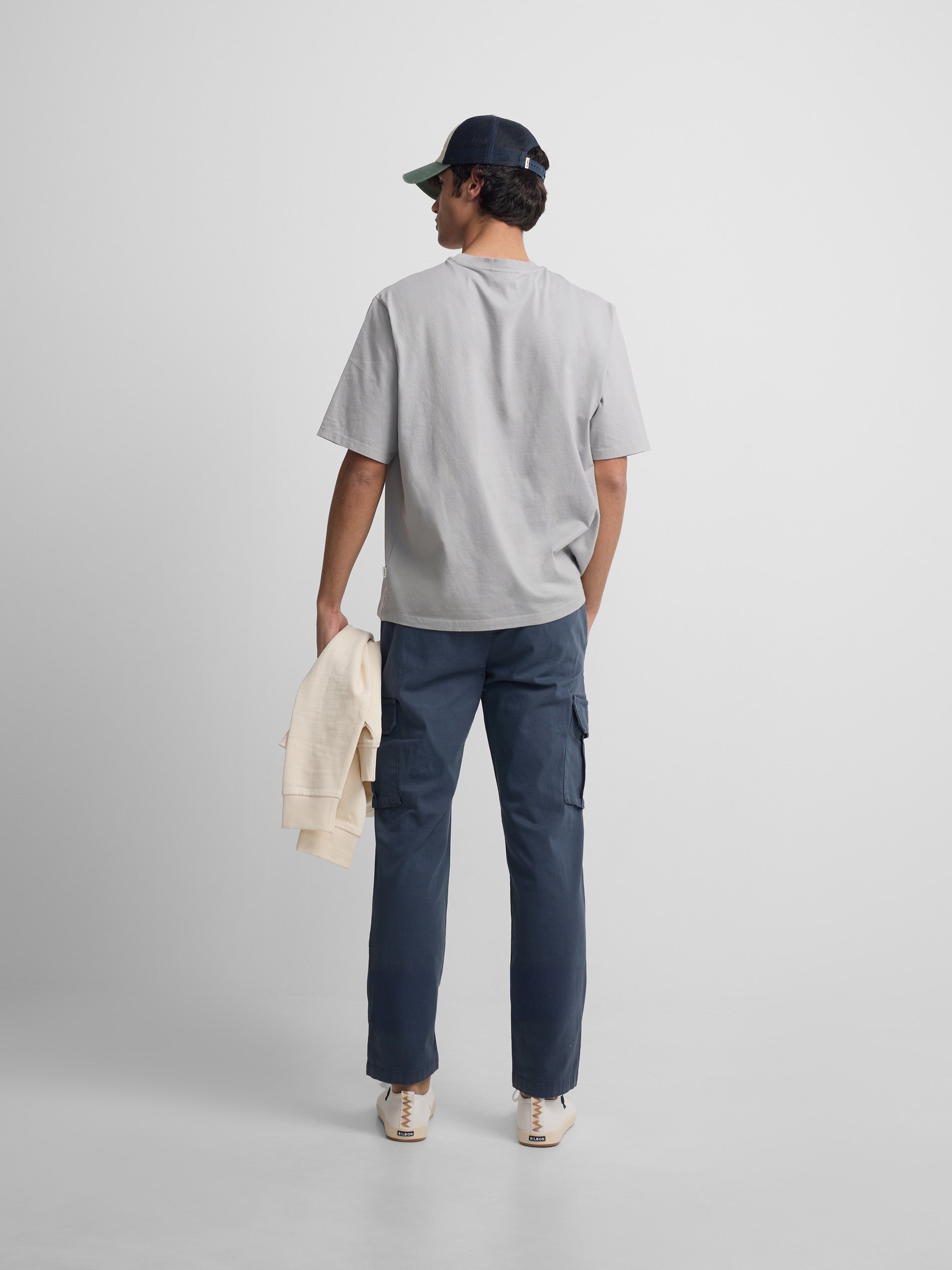 T-shirt coupe spéciale minilogo patch gris