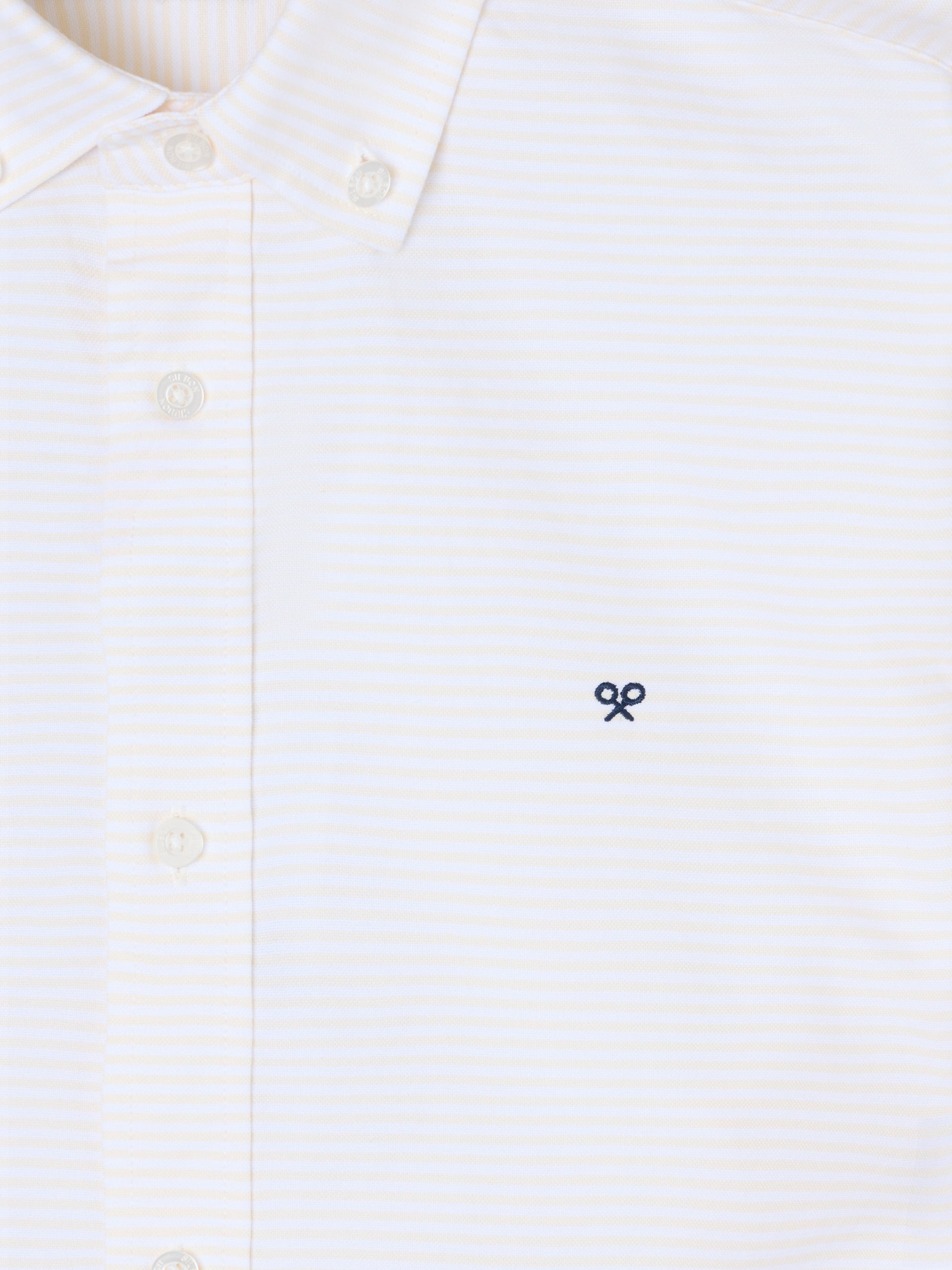Camisa sport oxford rayas horizontales amarillo