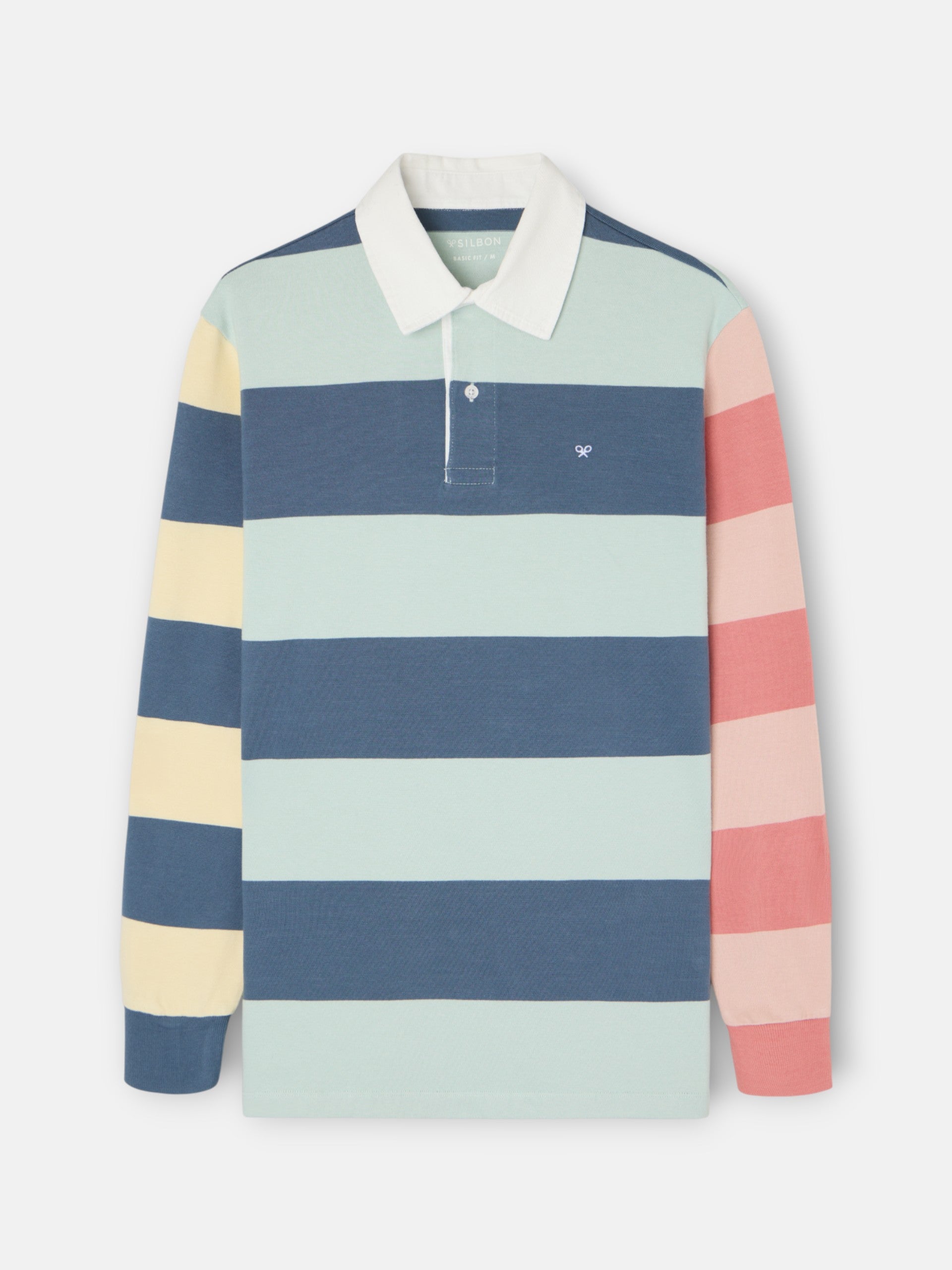 Polo manga larga rayas multicolor