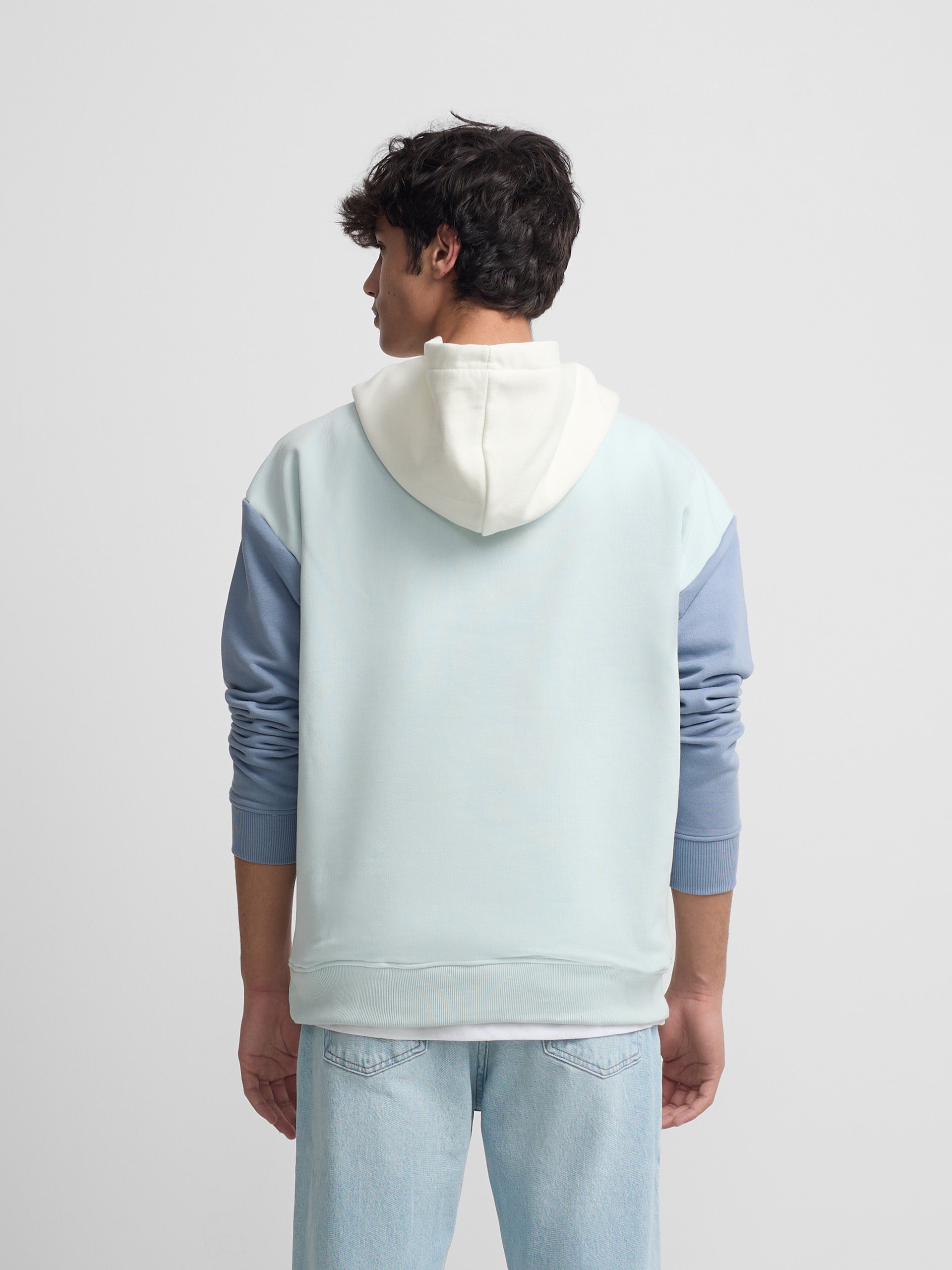 Sudadera capucha multicolor aguamarina