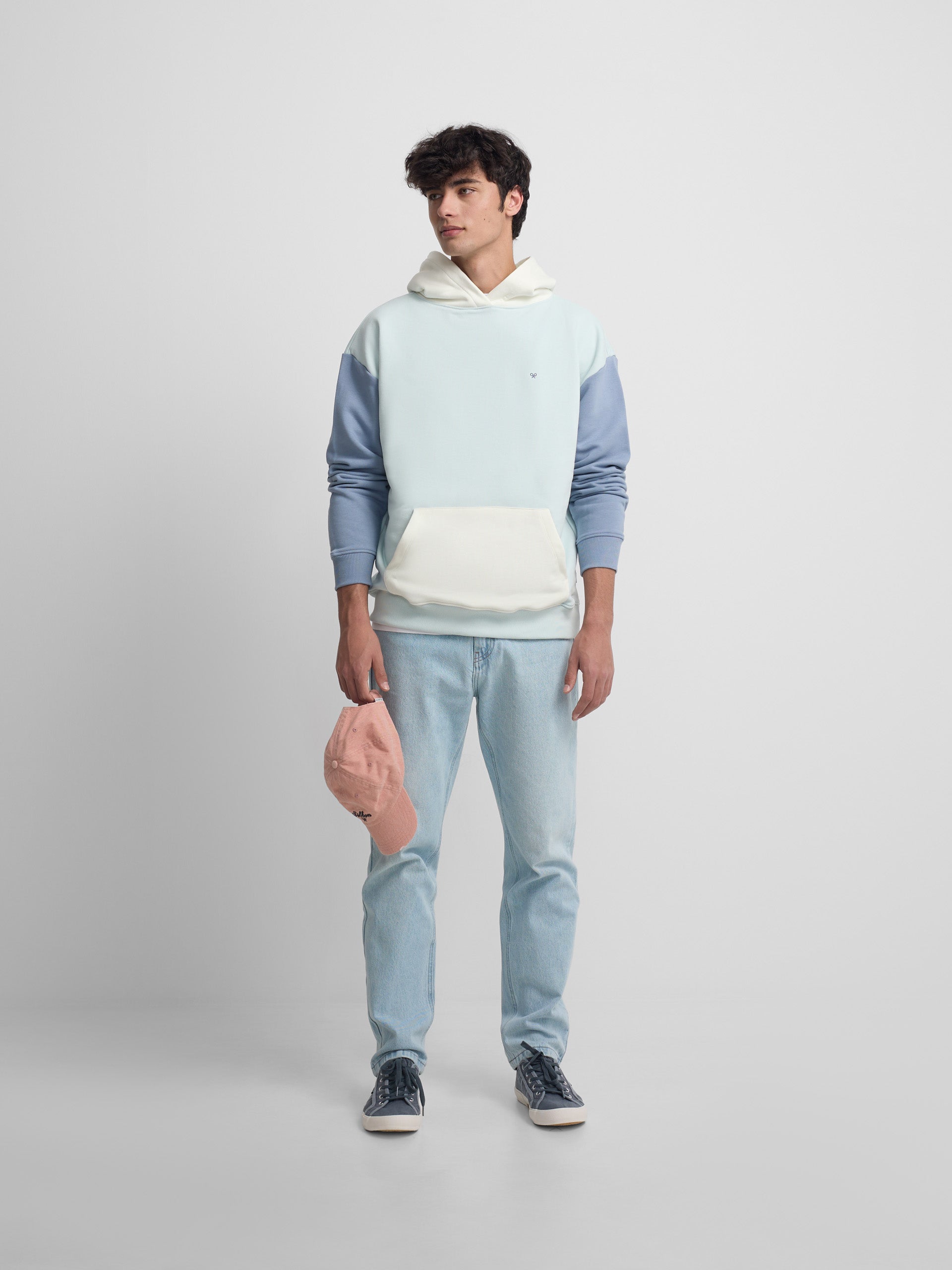 Sudadera capucha multicolor aguamarina