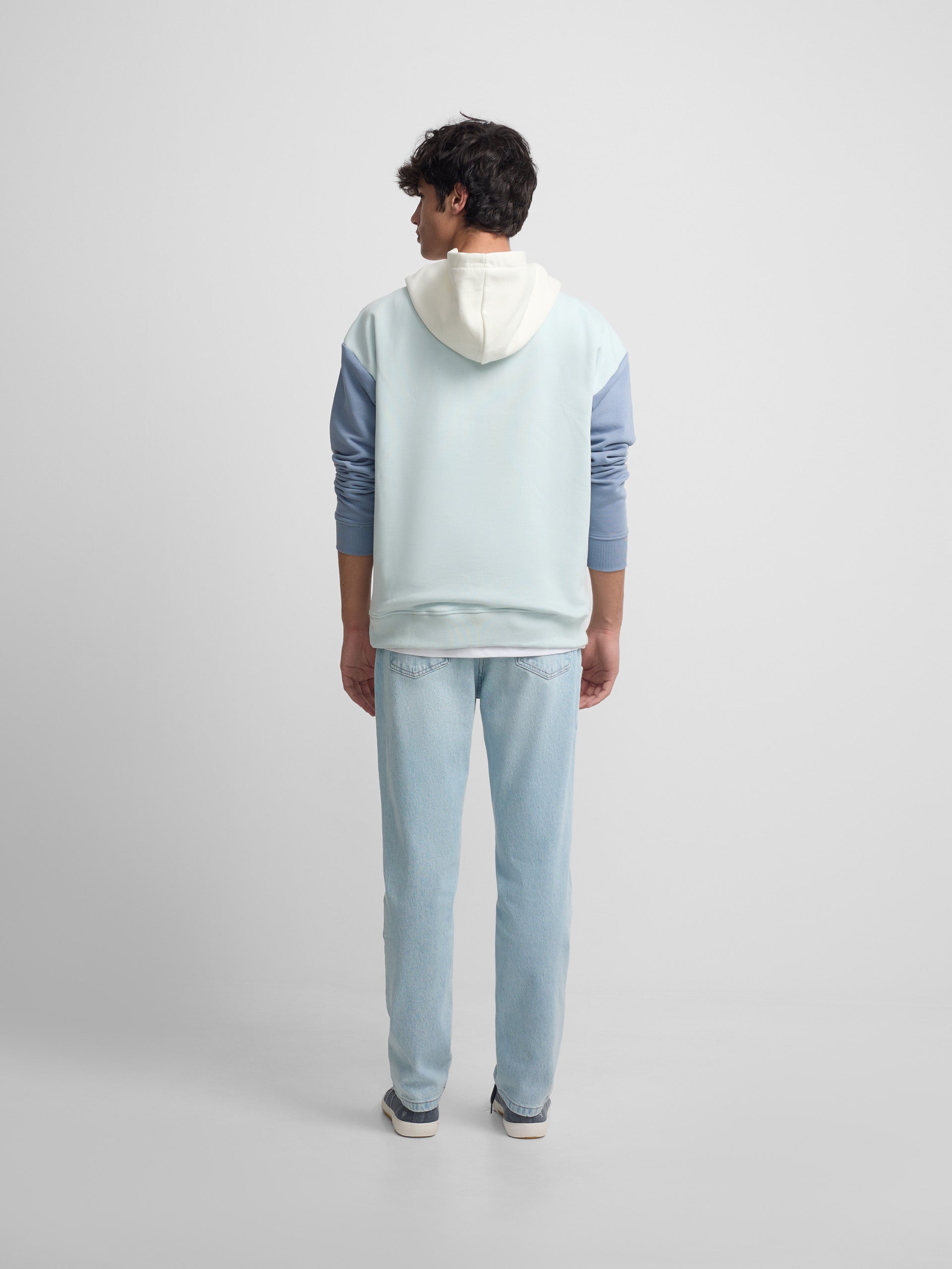 Sudadera capucha multicolor aguamarina