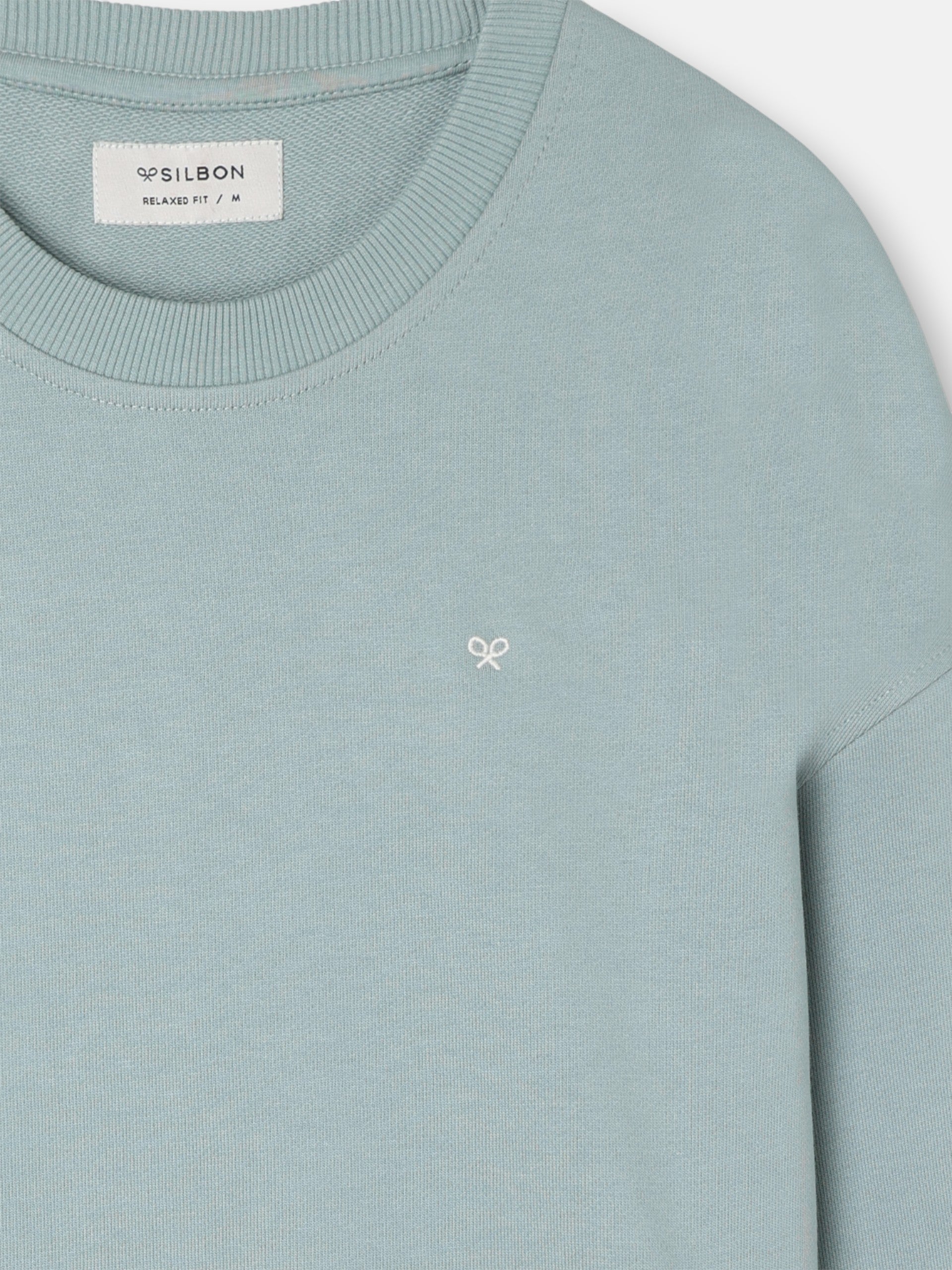 Sudadera relaxed fit plans verde gris