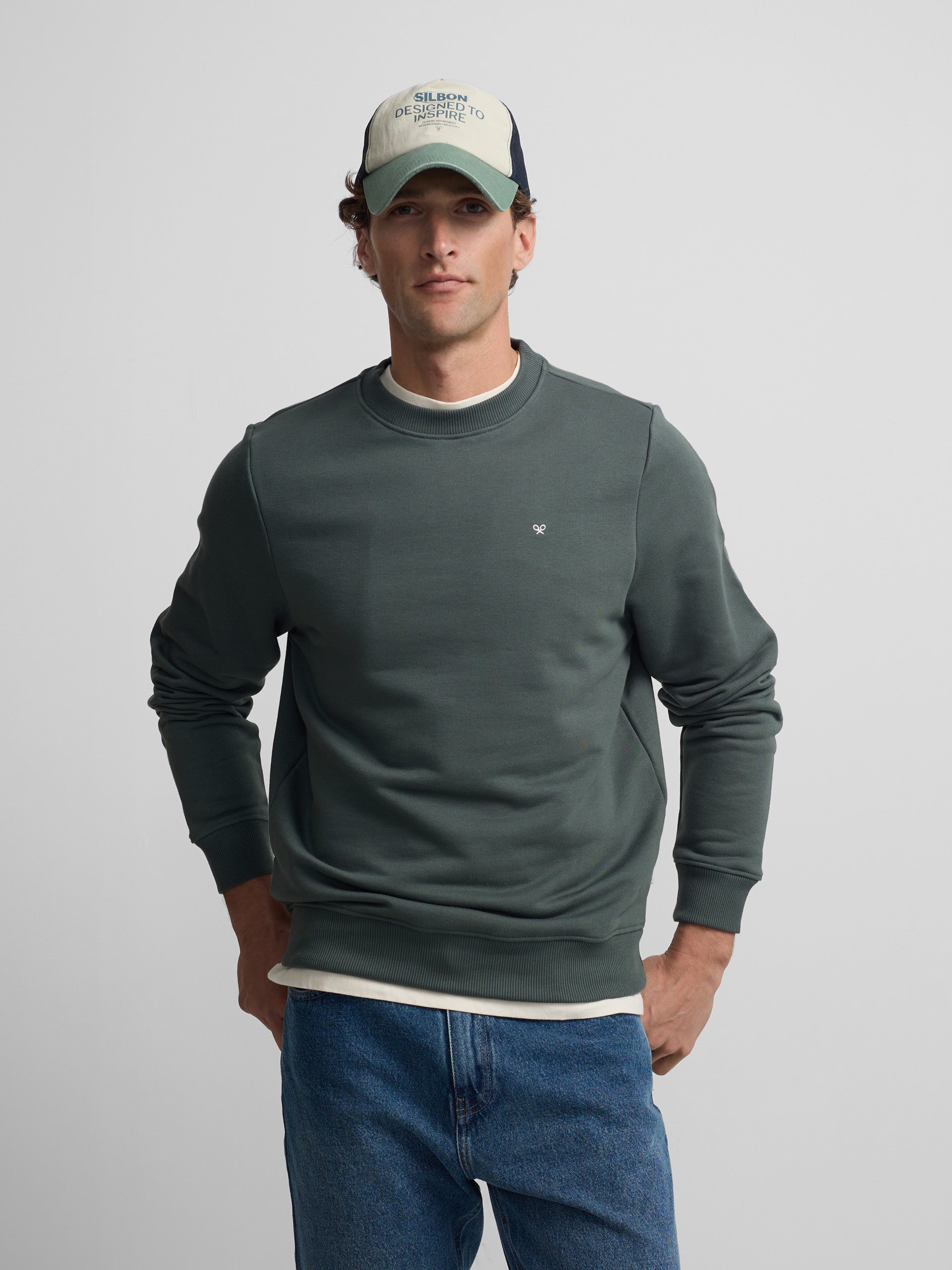 Sudadera Silbon classics verde oscuro