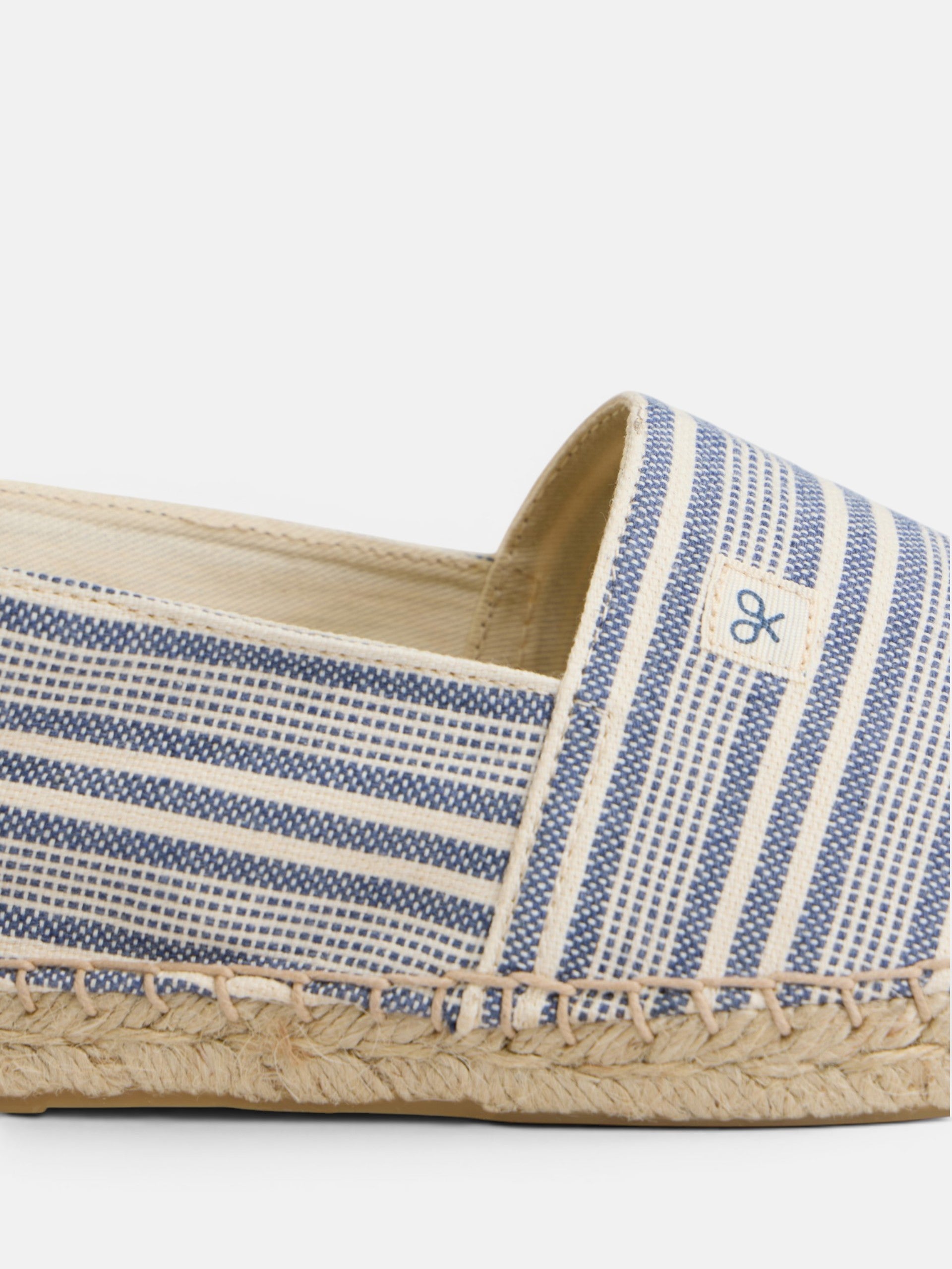 Espadrille à rayures bleues