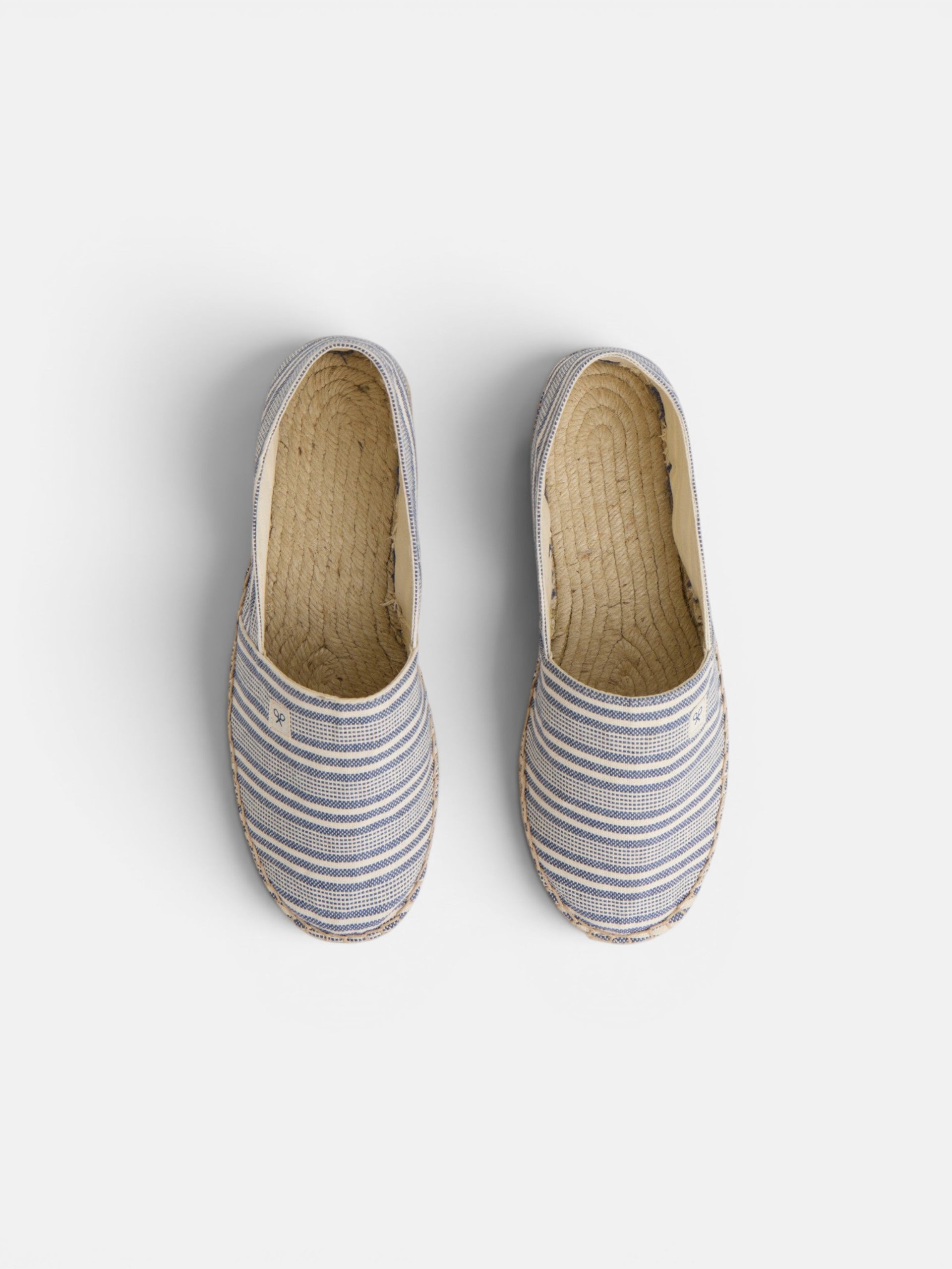 Espadrille à rayures bleues