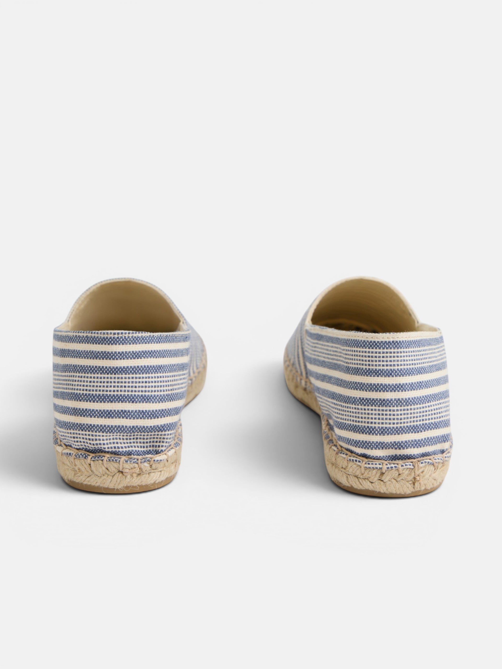 Espadrille à rayures bleues