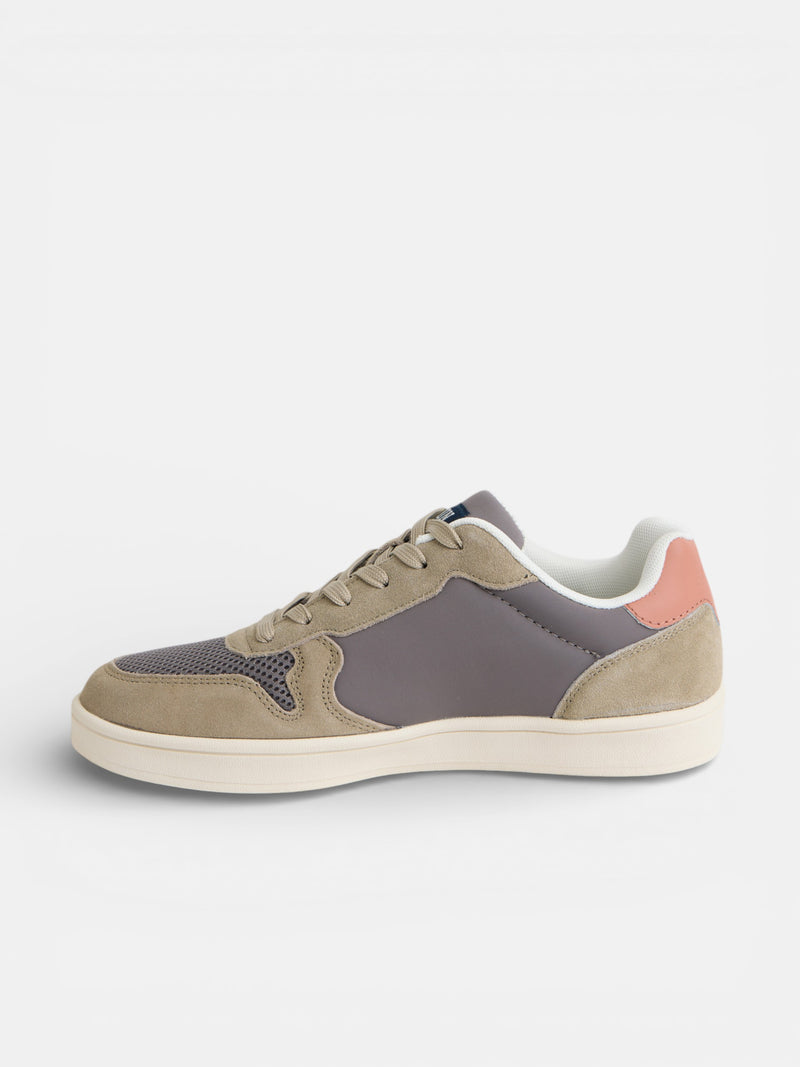 Zapatilla bicolor verde gris