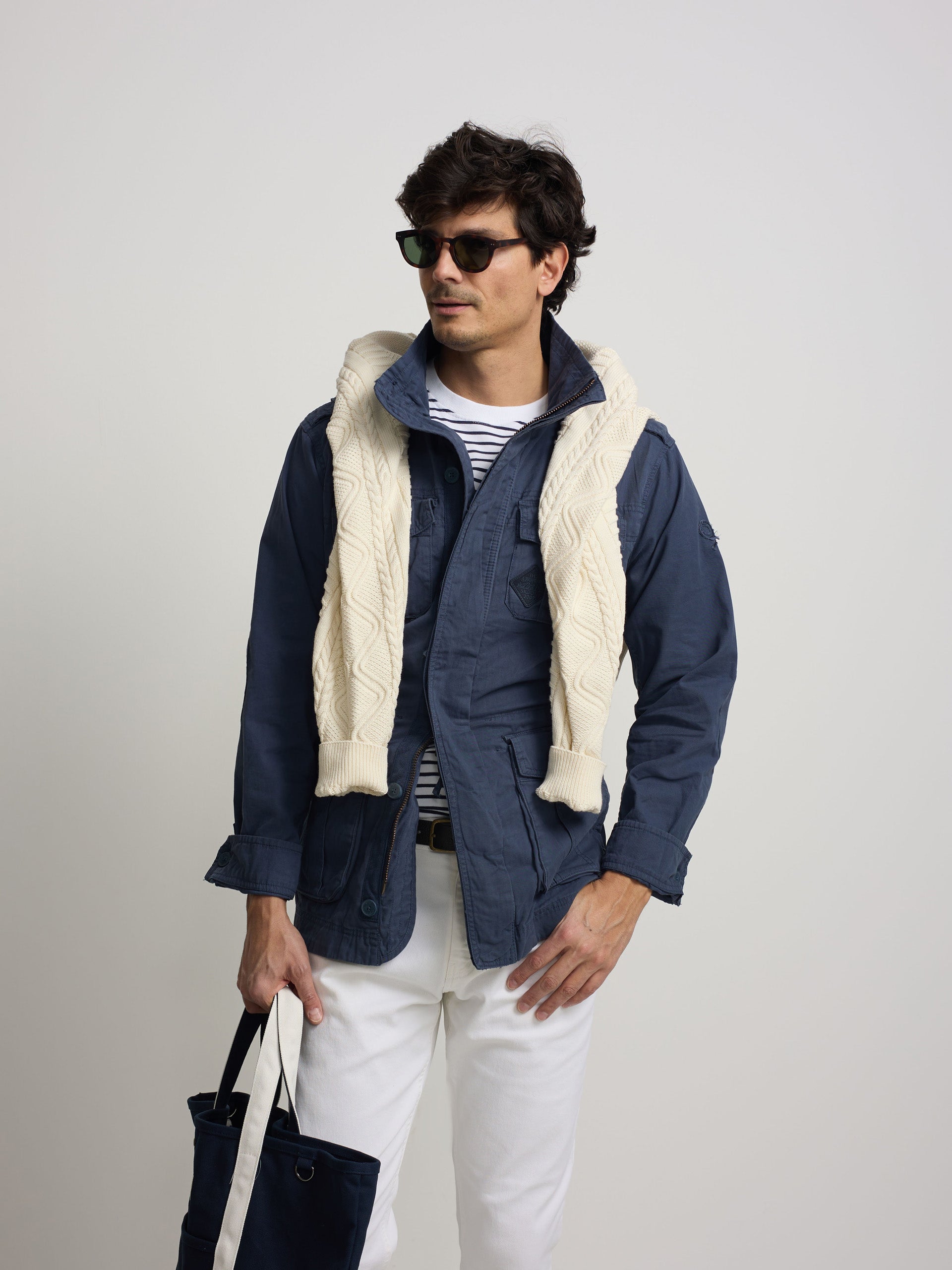 Parka parches azul marino