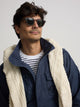 Parka parches azul marino