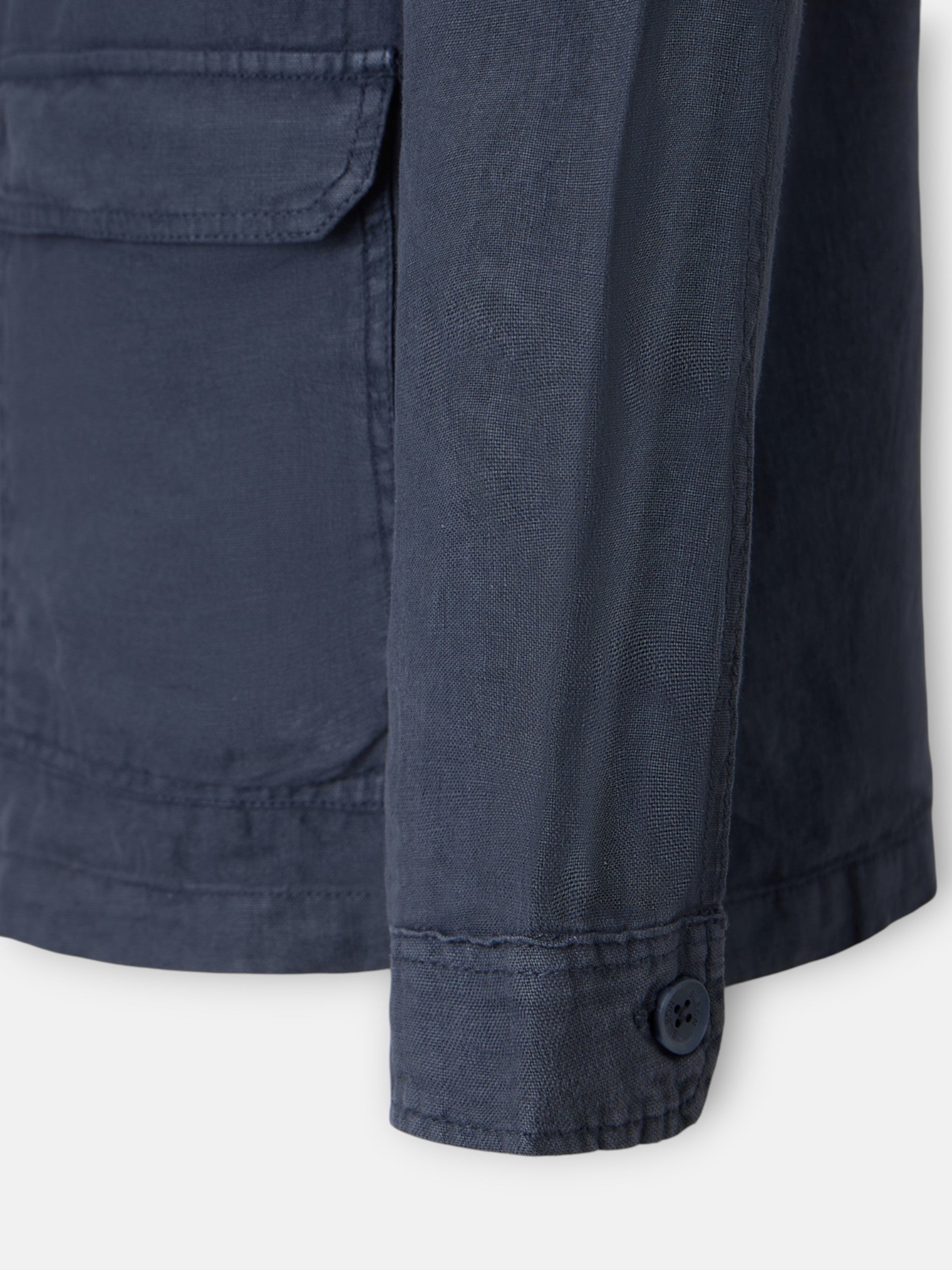 Blue linen overshirt