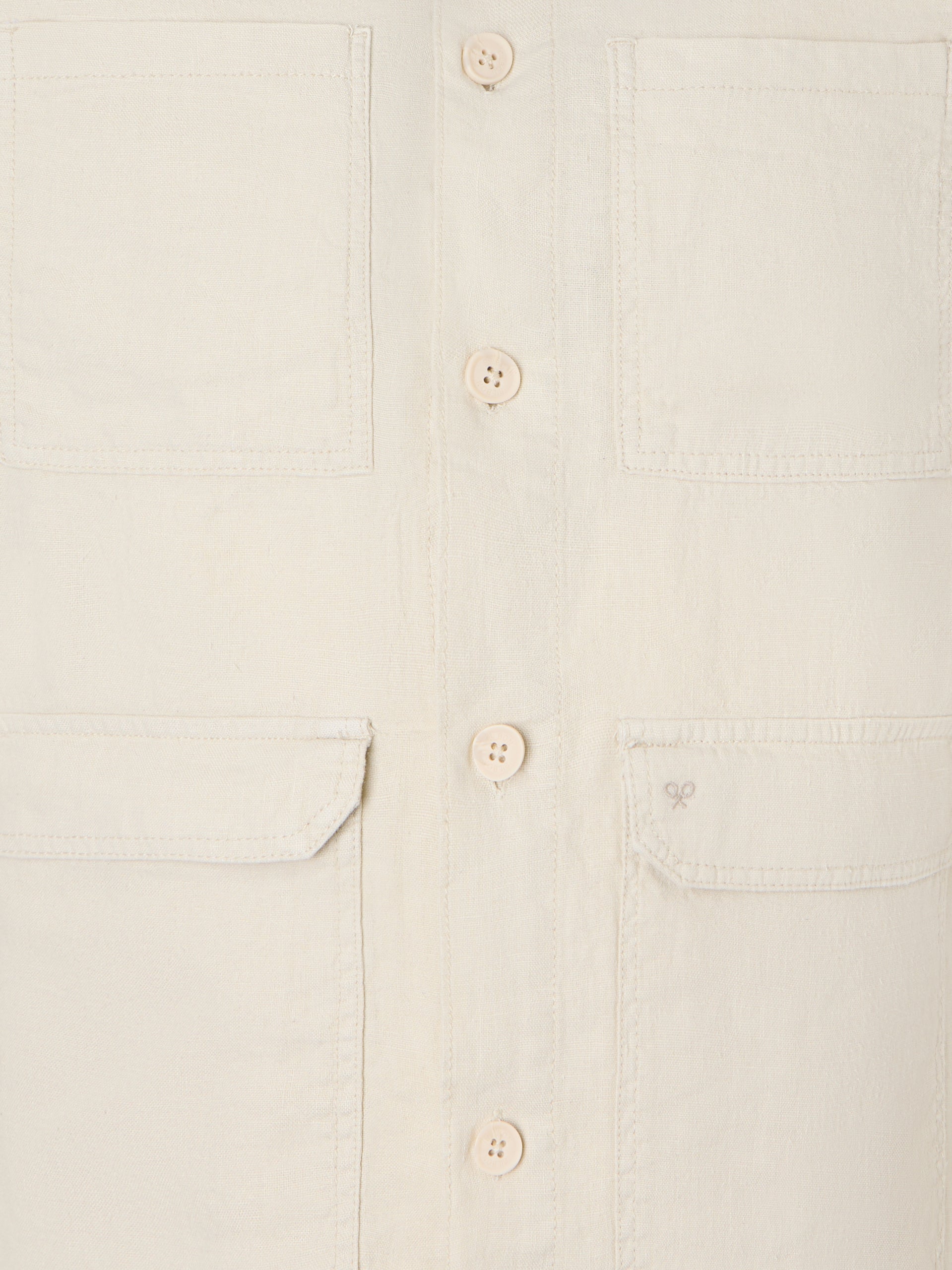 Medium beige linen overshirt