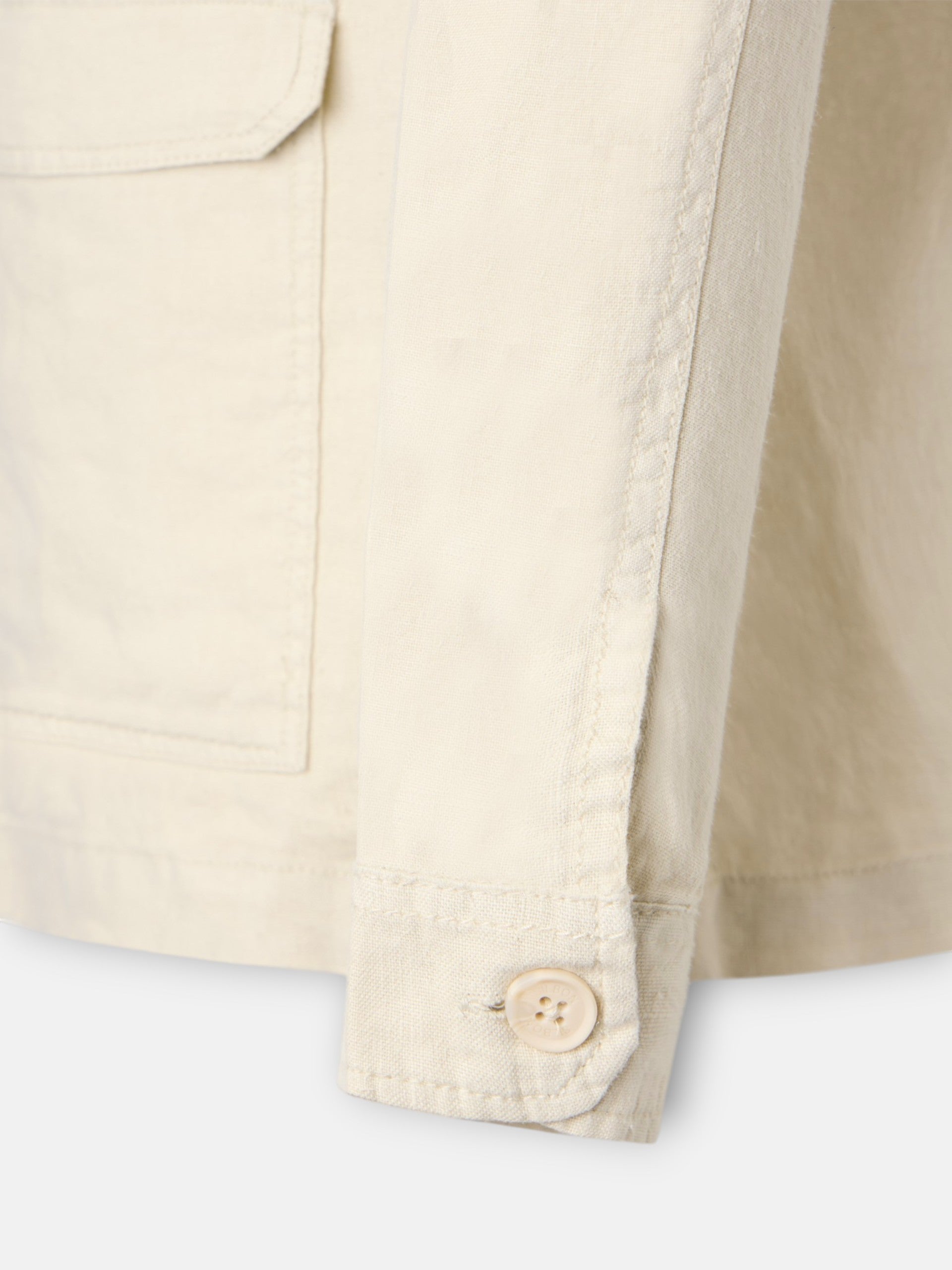Medium beige linen overshirt