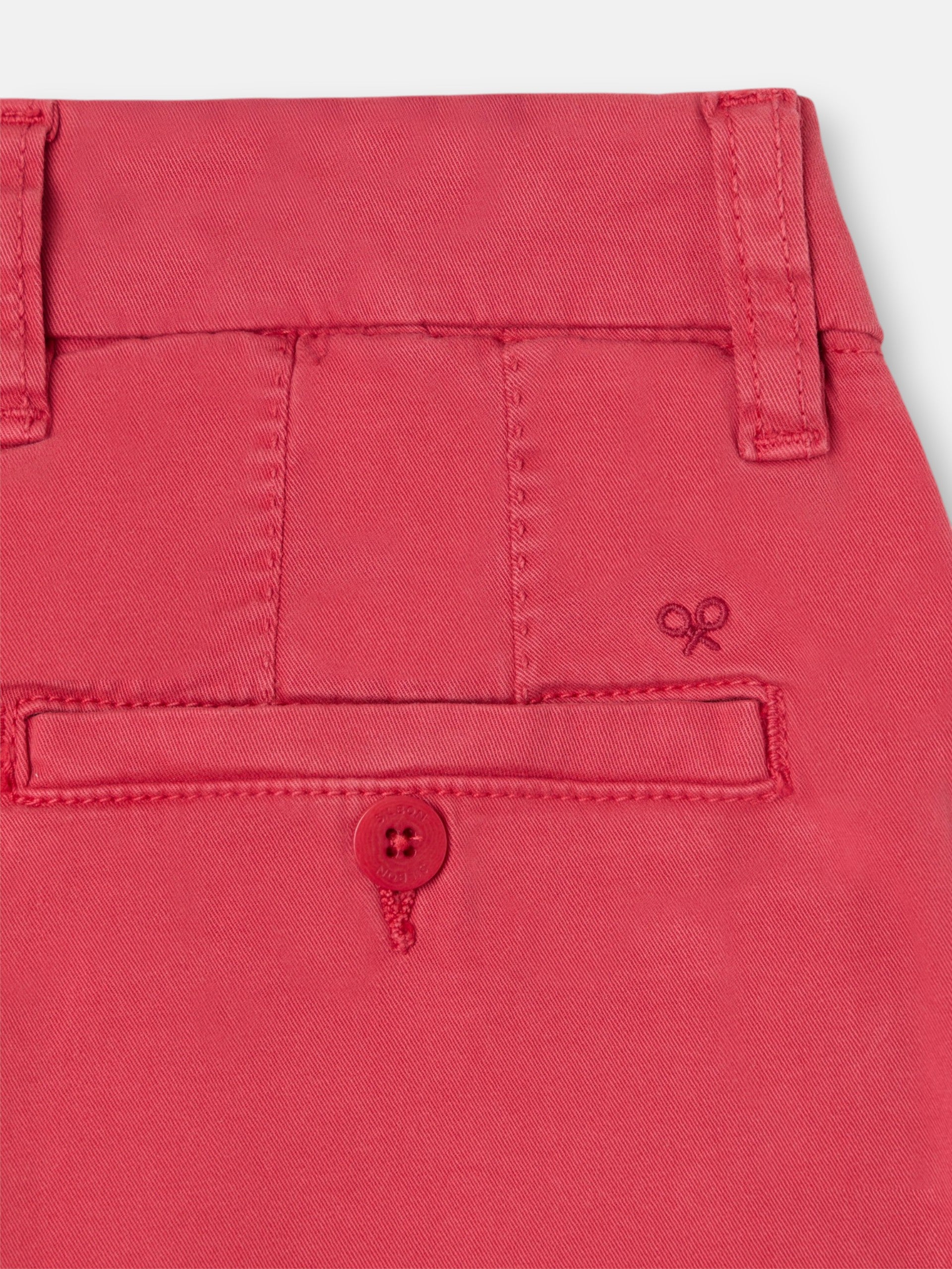 Classic coral Bermuda shorts