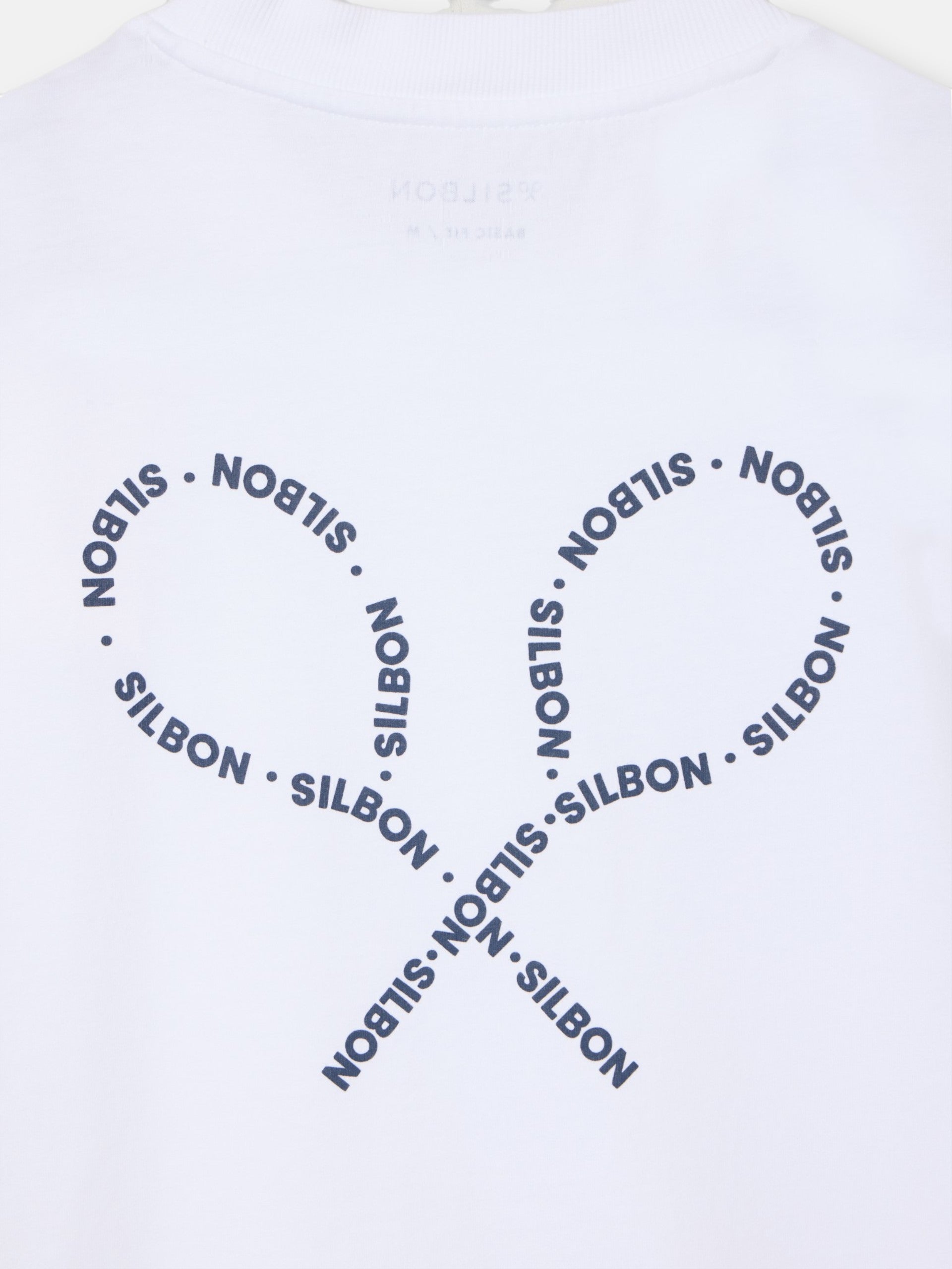 T-shirt raquetes lettering branca