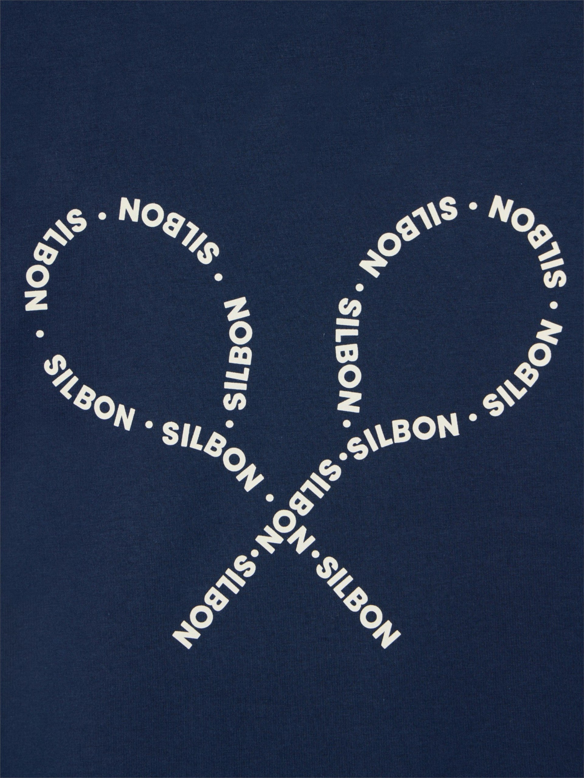 Camiseta raquetas lettering azul marino