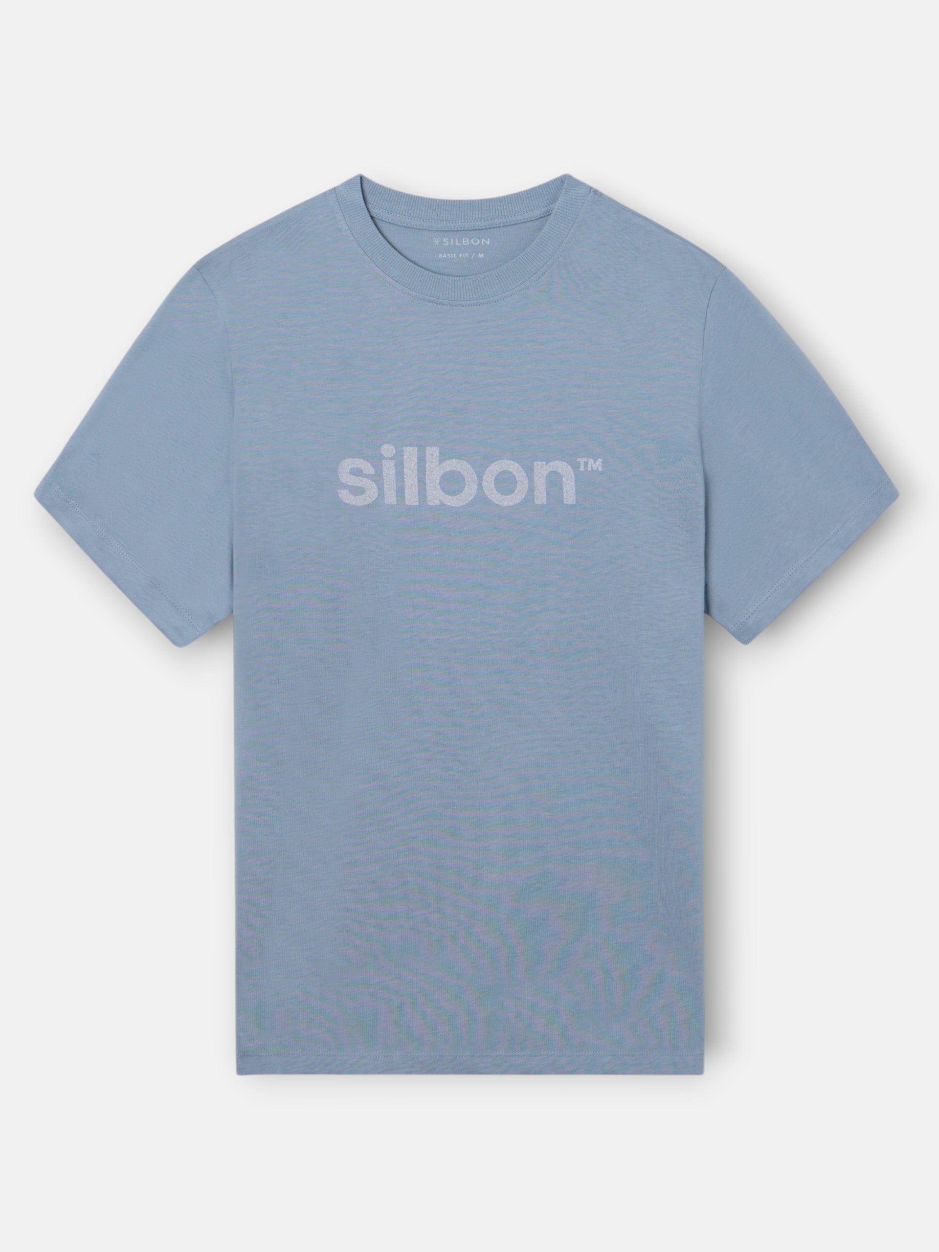 Silbon flock indigo blue t-shirt