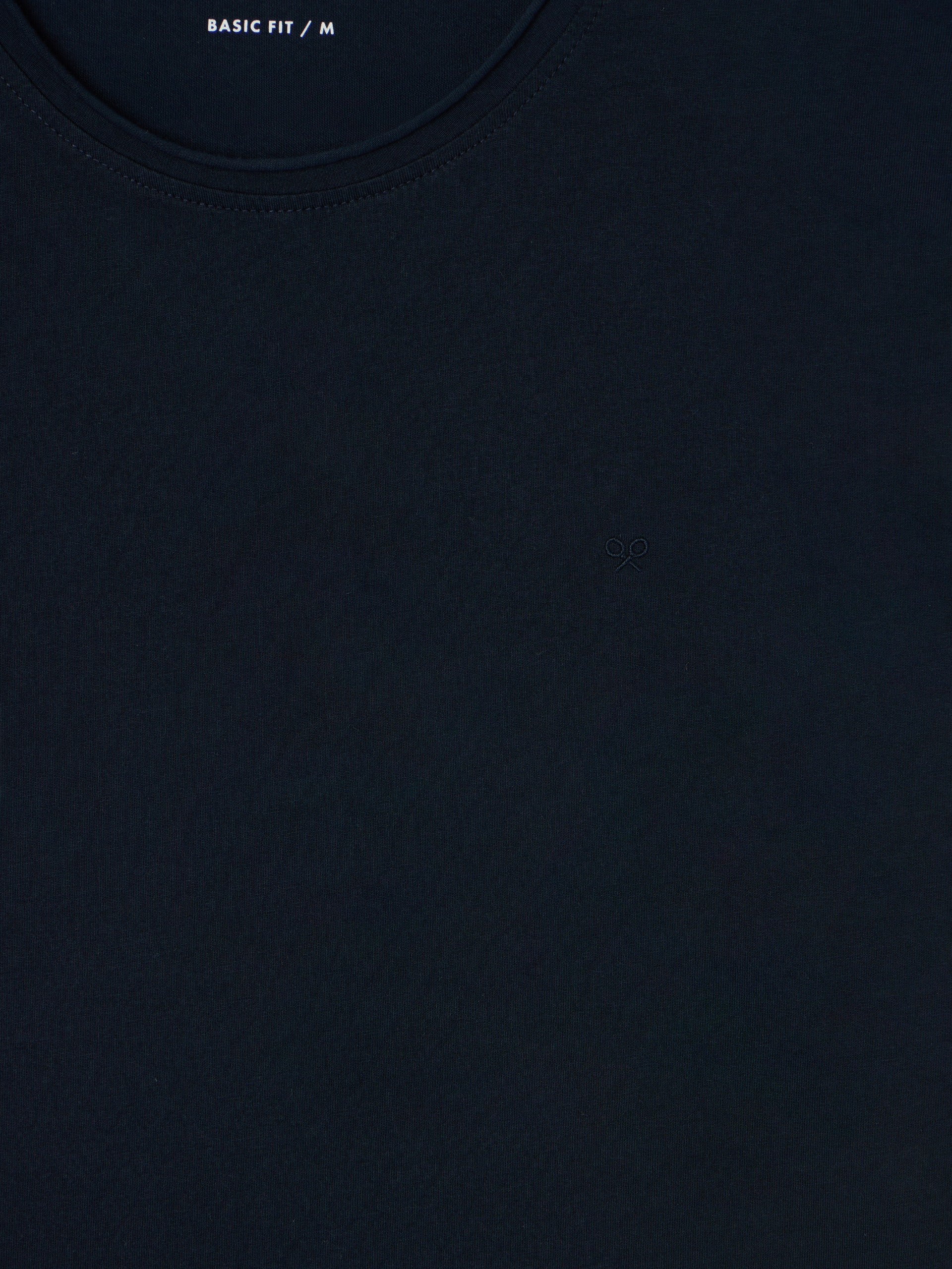 Navy blue turtleneck t-shirt