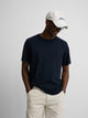 Navy blue turtleneck t-shirt