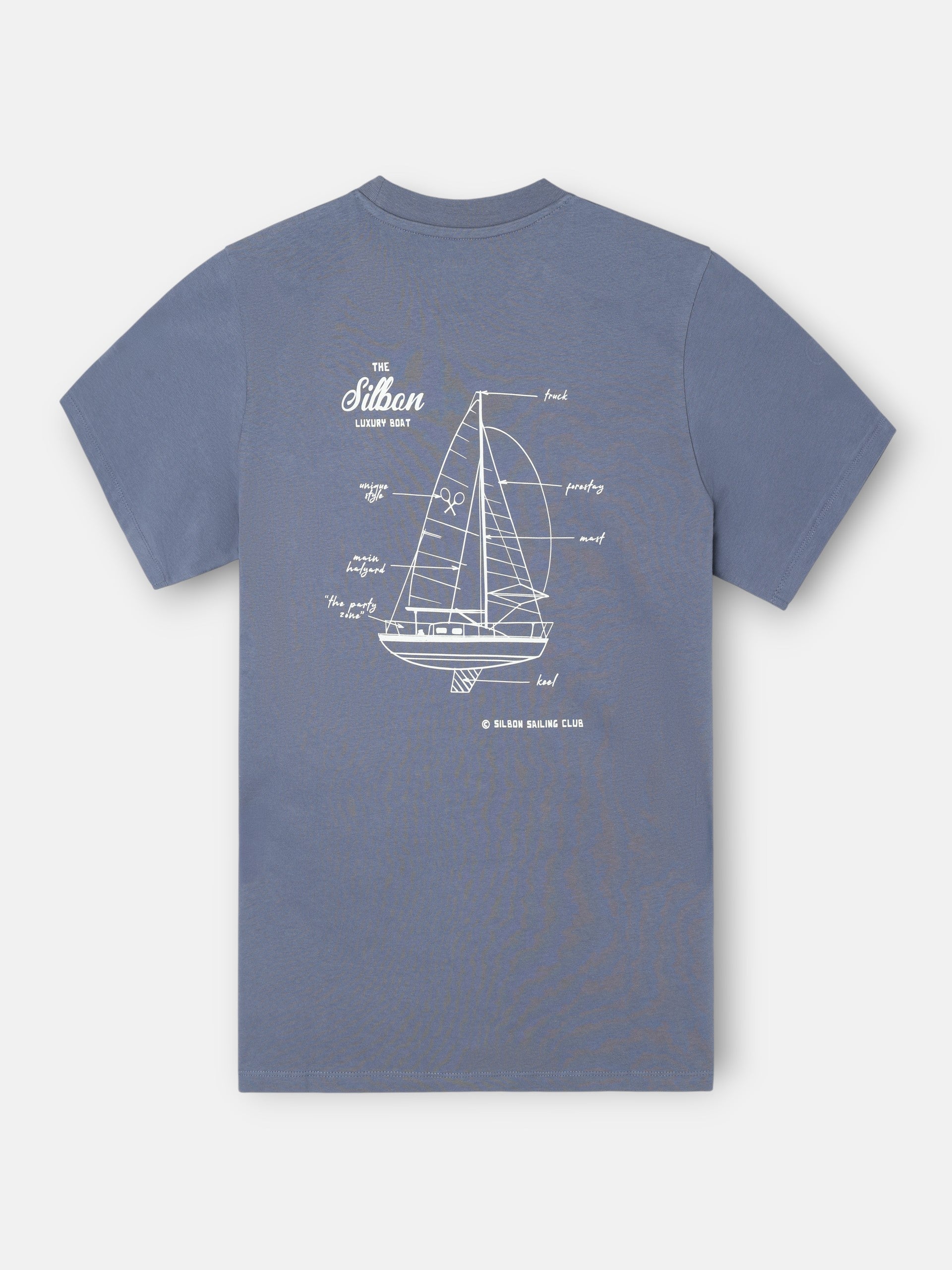 T-shirt de luxe bateau bleu indigo