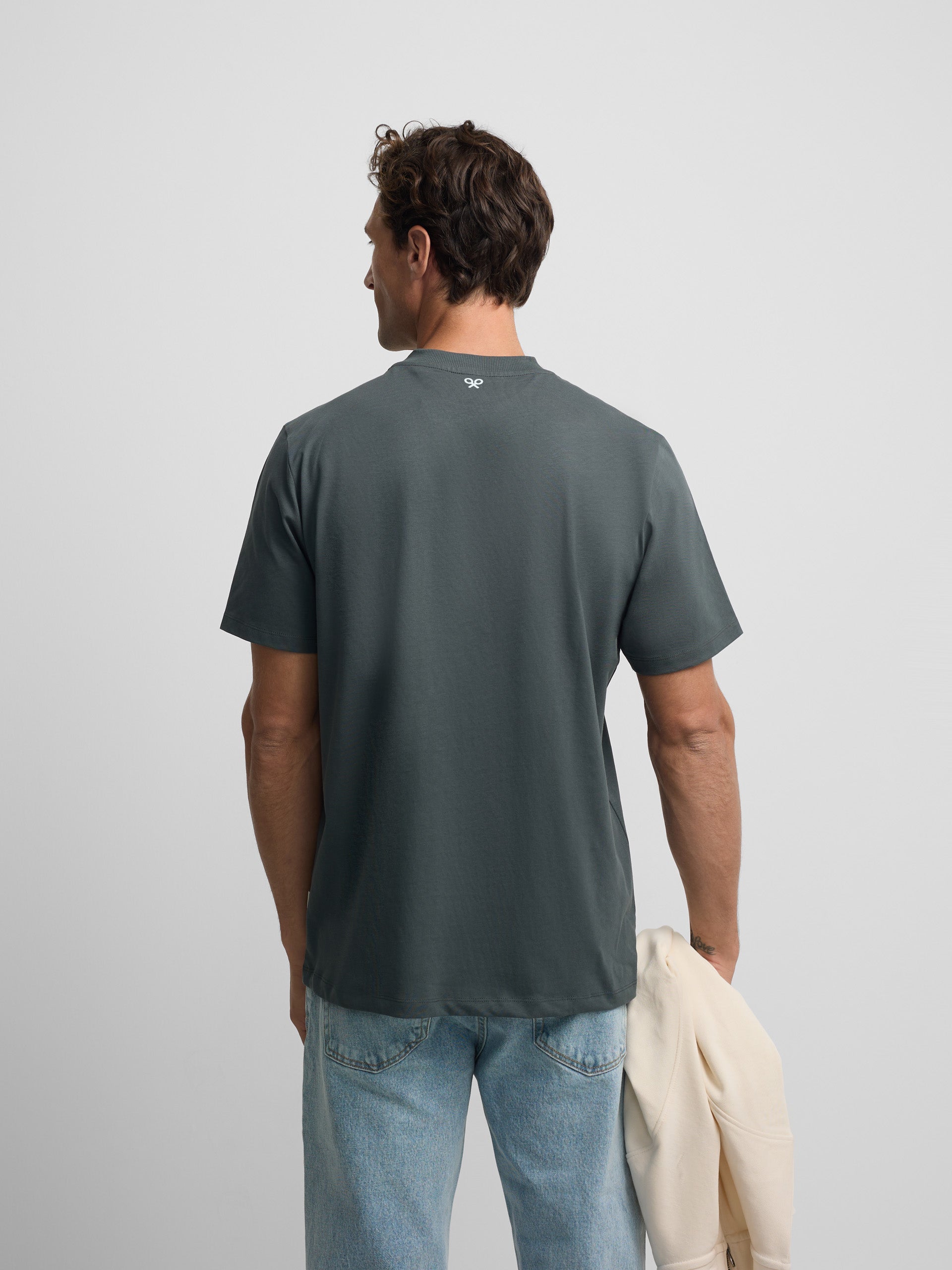 Camiseta Silbon flock verde oscuro