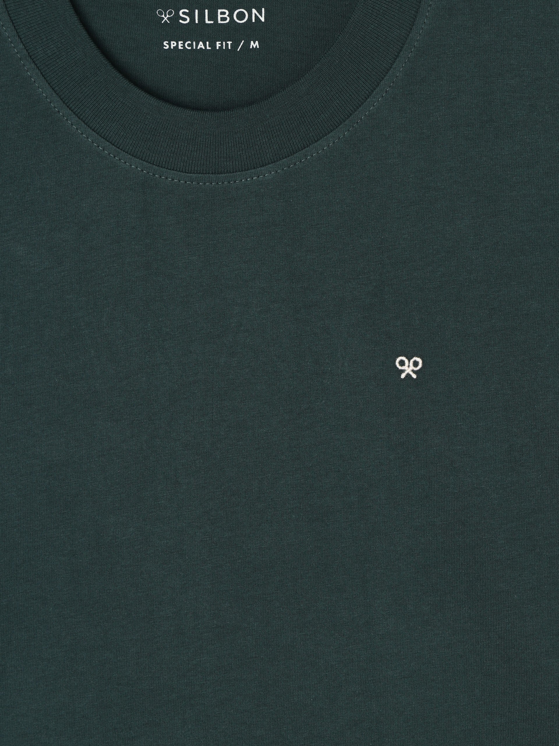 Camiseta special fit silbon plans verde oscuro
