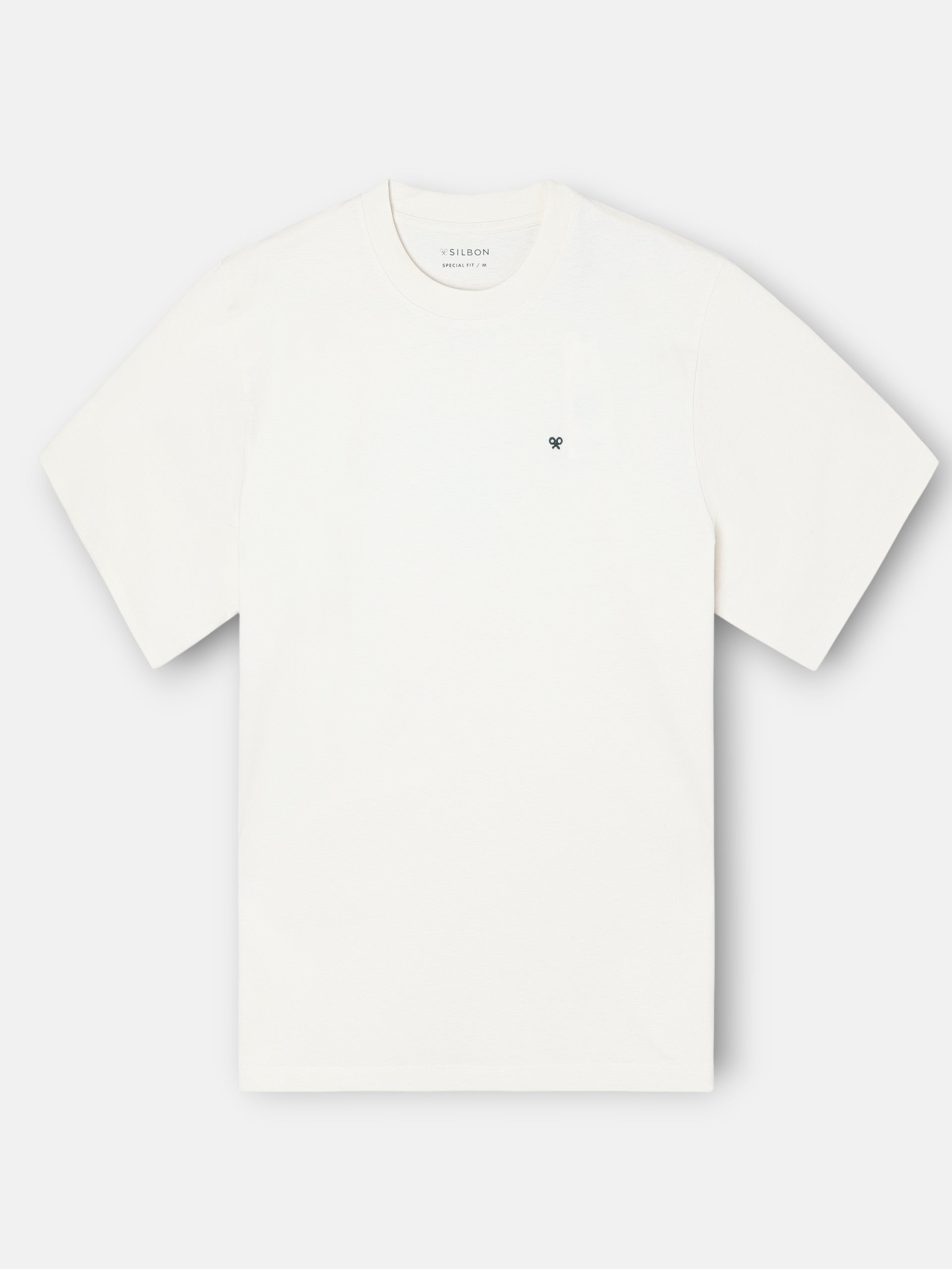 T-shirt coupe spéciale silbon plans crème
