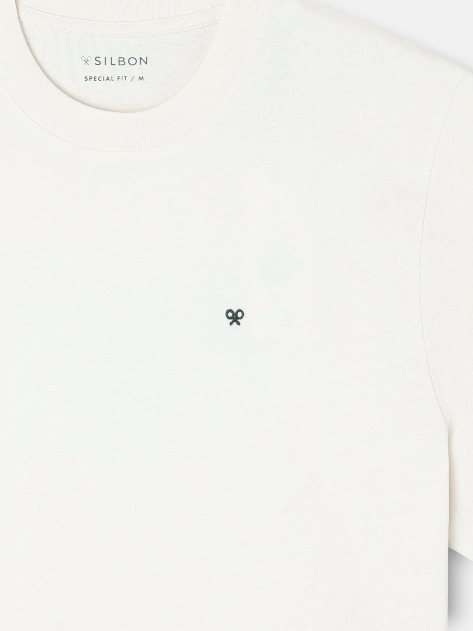 T-shirt coupe spéciale silbon plans crème