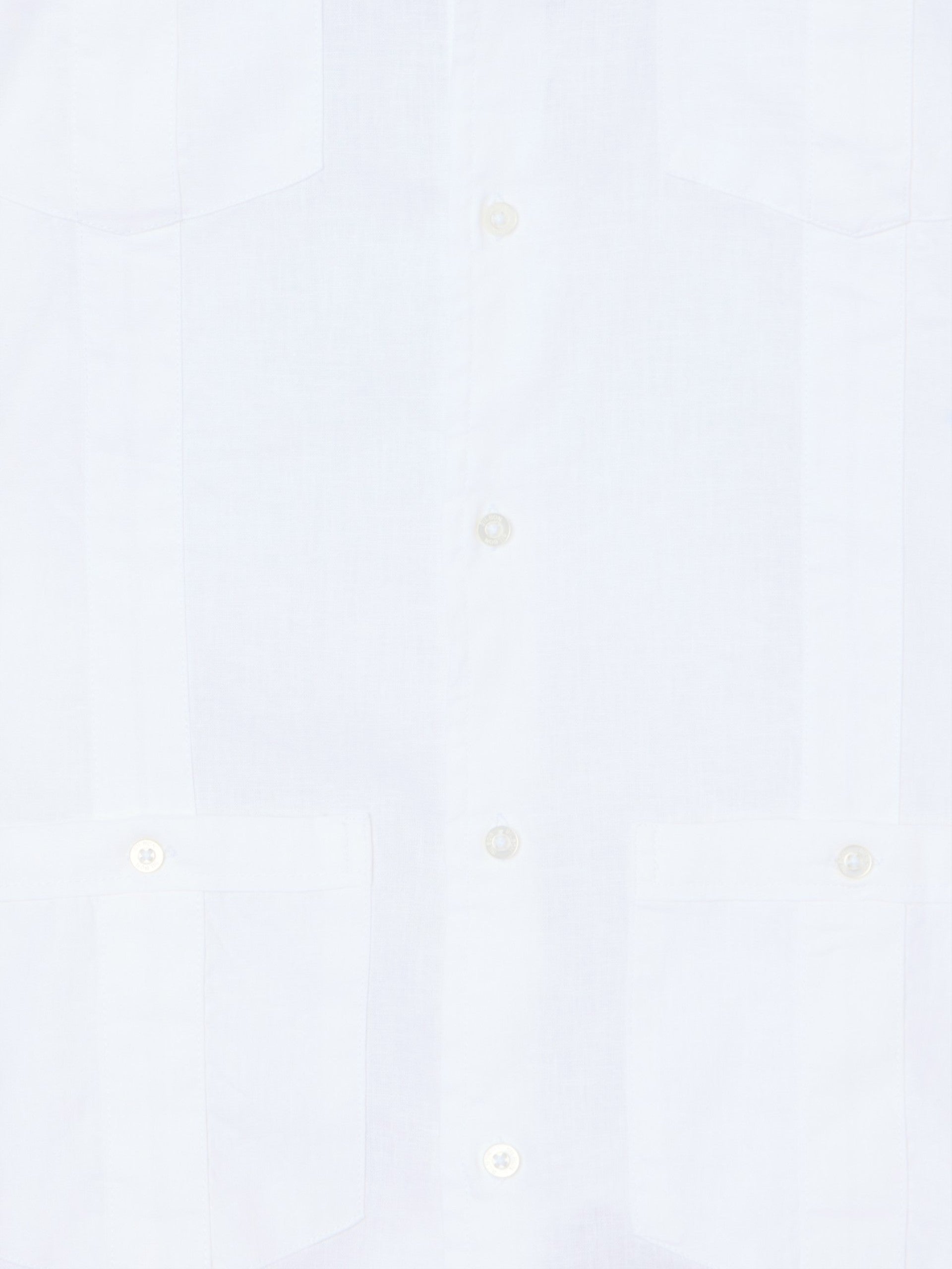 Guayabera sport en lin blanc