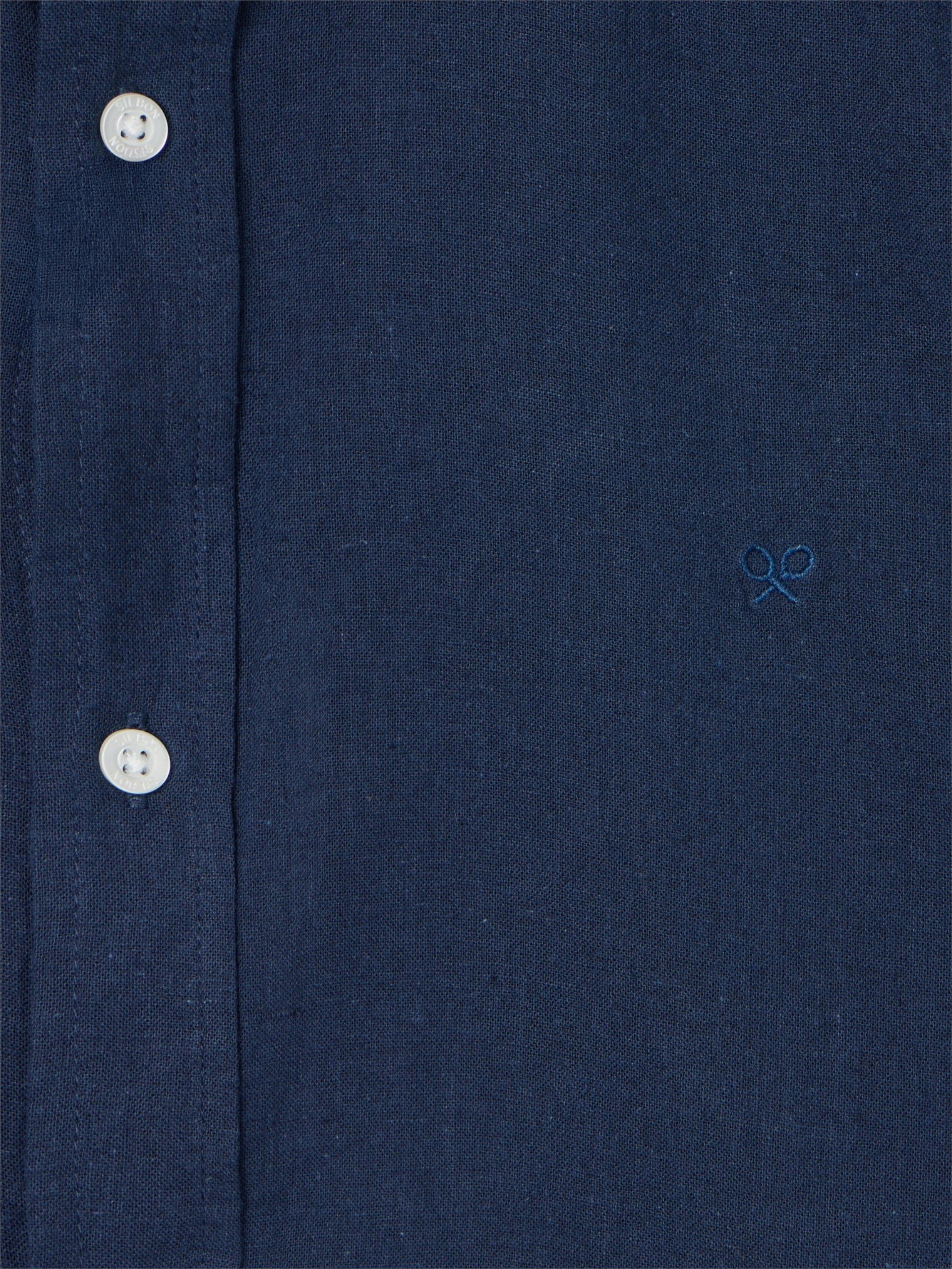 Camisa sport lino azul marino