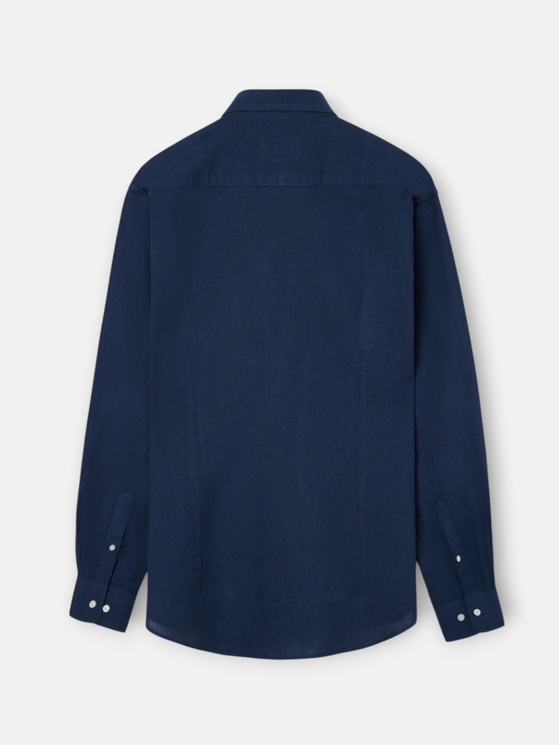 Camisa sport lino azul marino