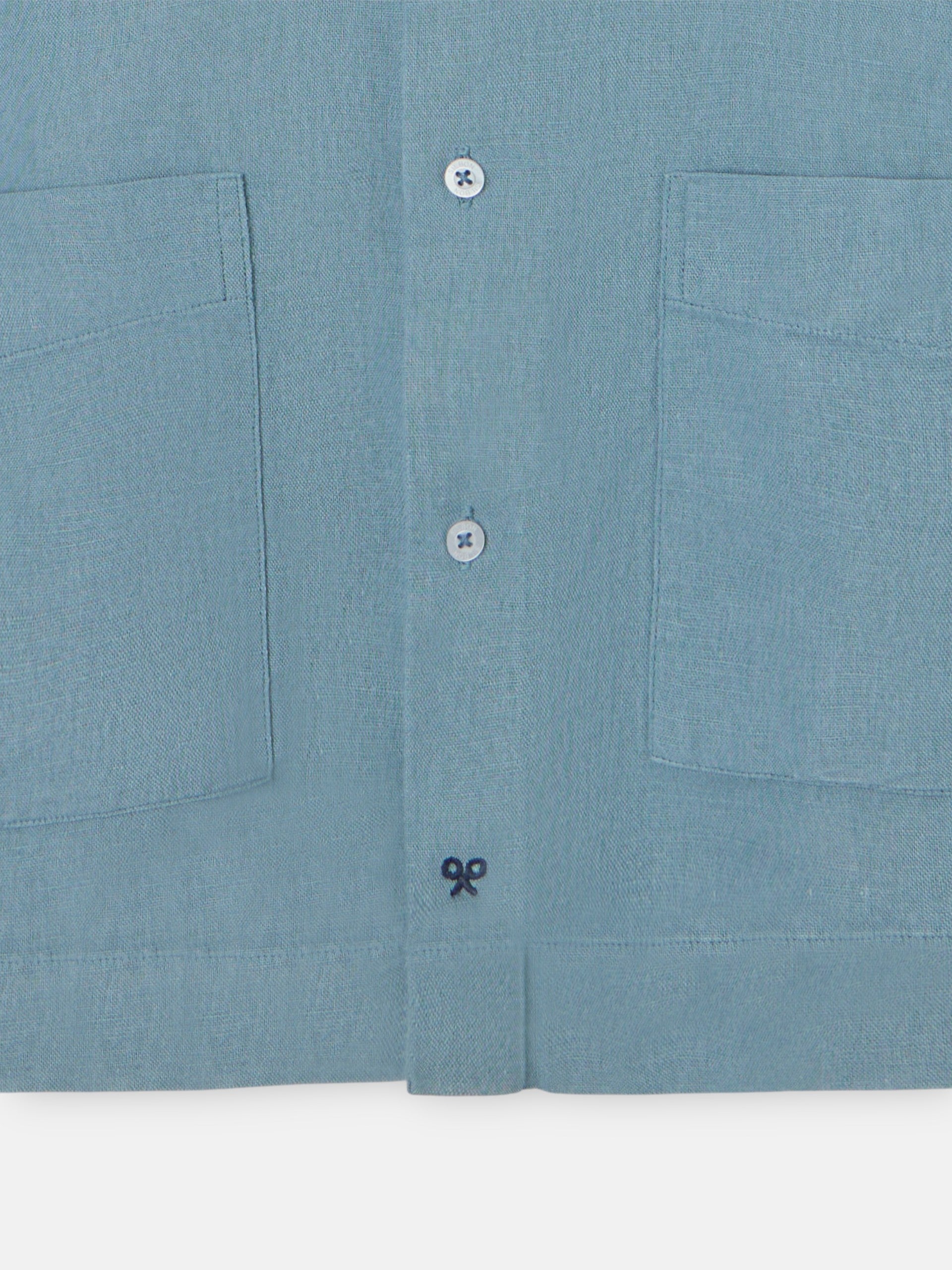 Camisa sport bolsos azul índigo