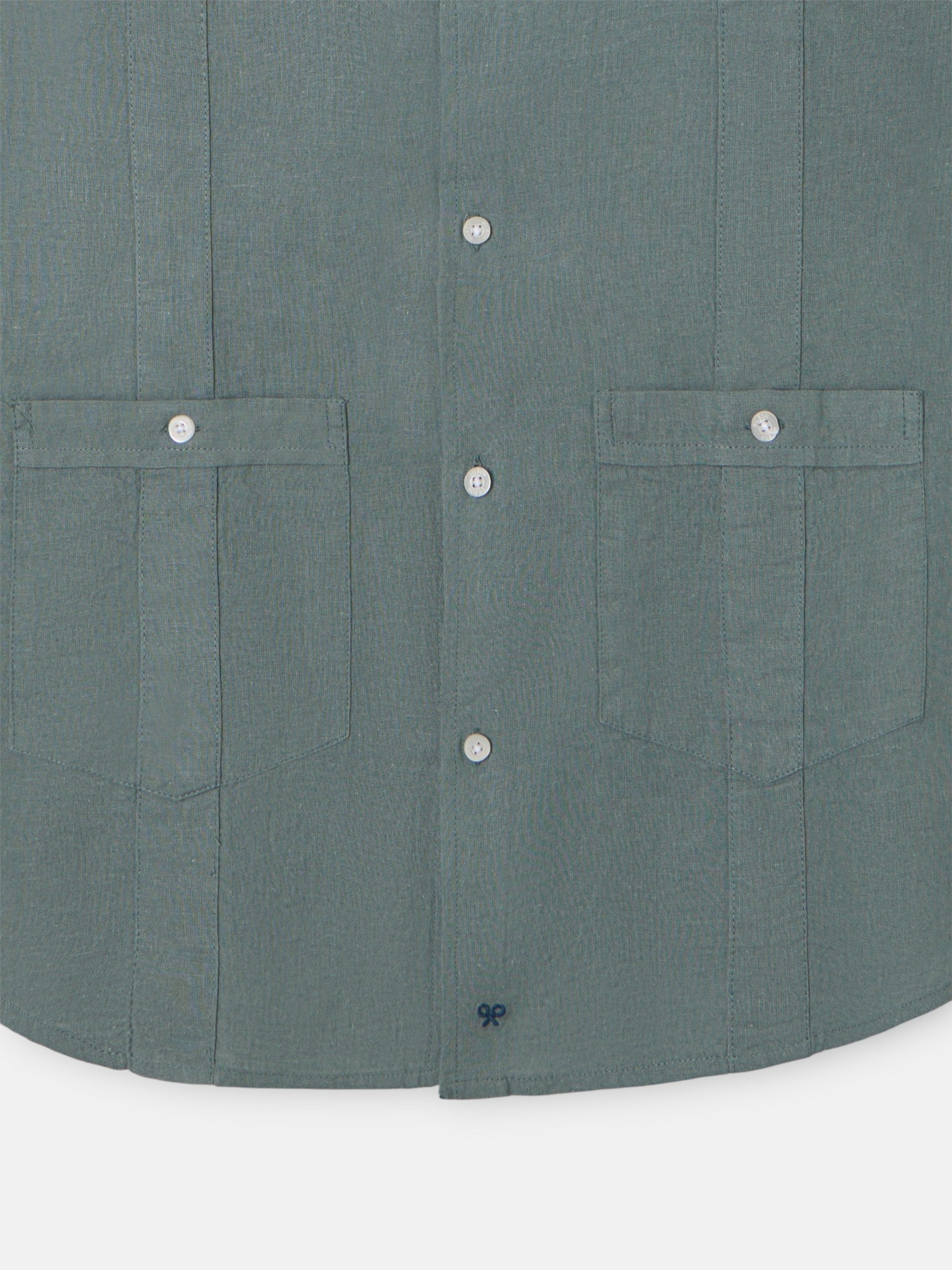 Guayabera sport en lin vert