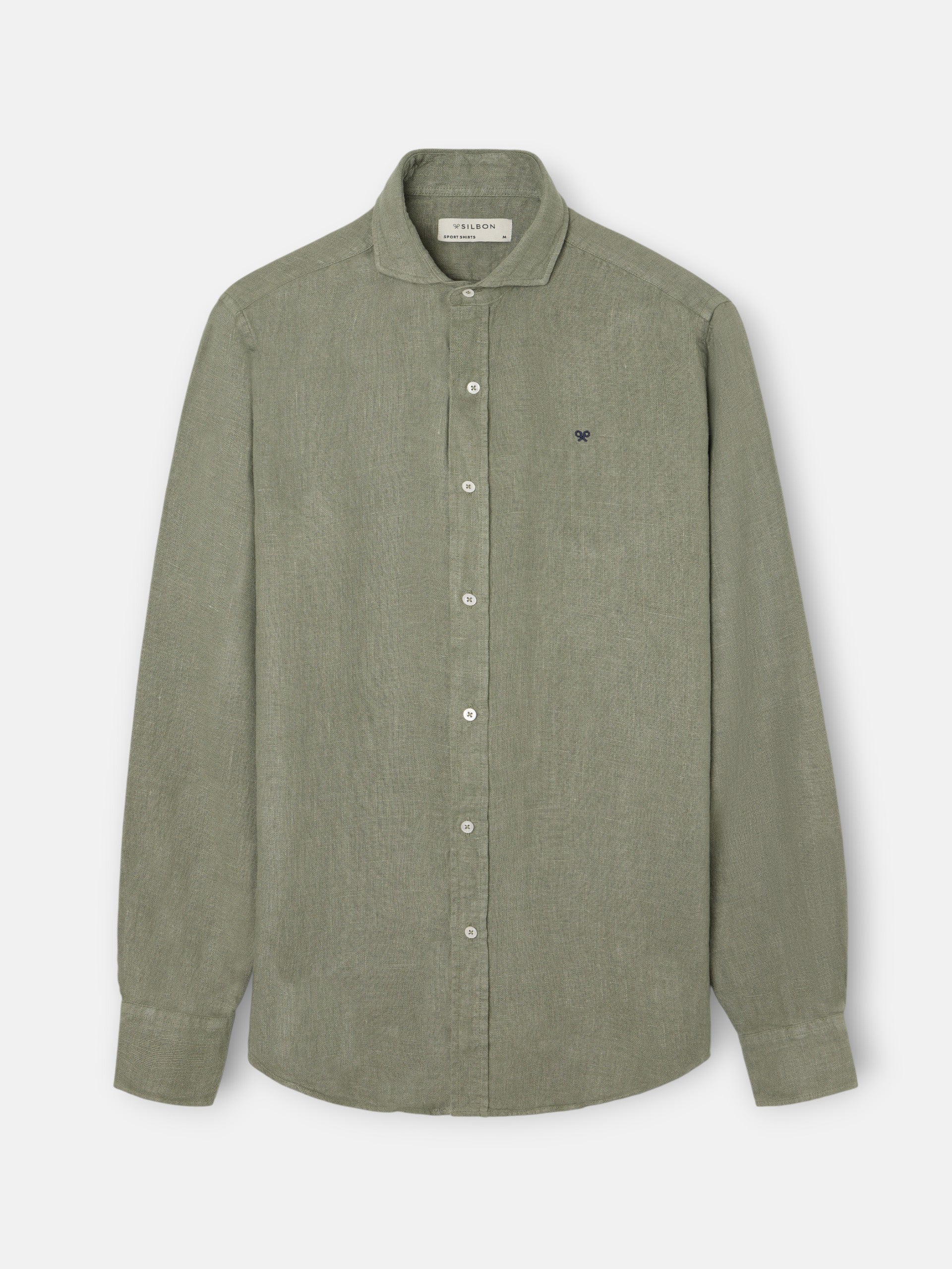 Camisa sport warm linen verde