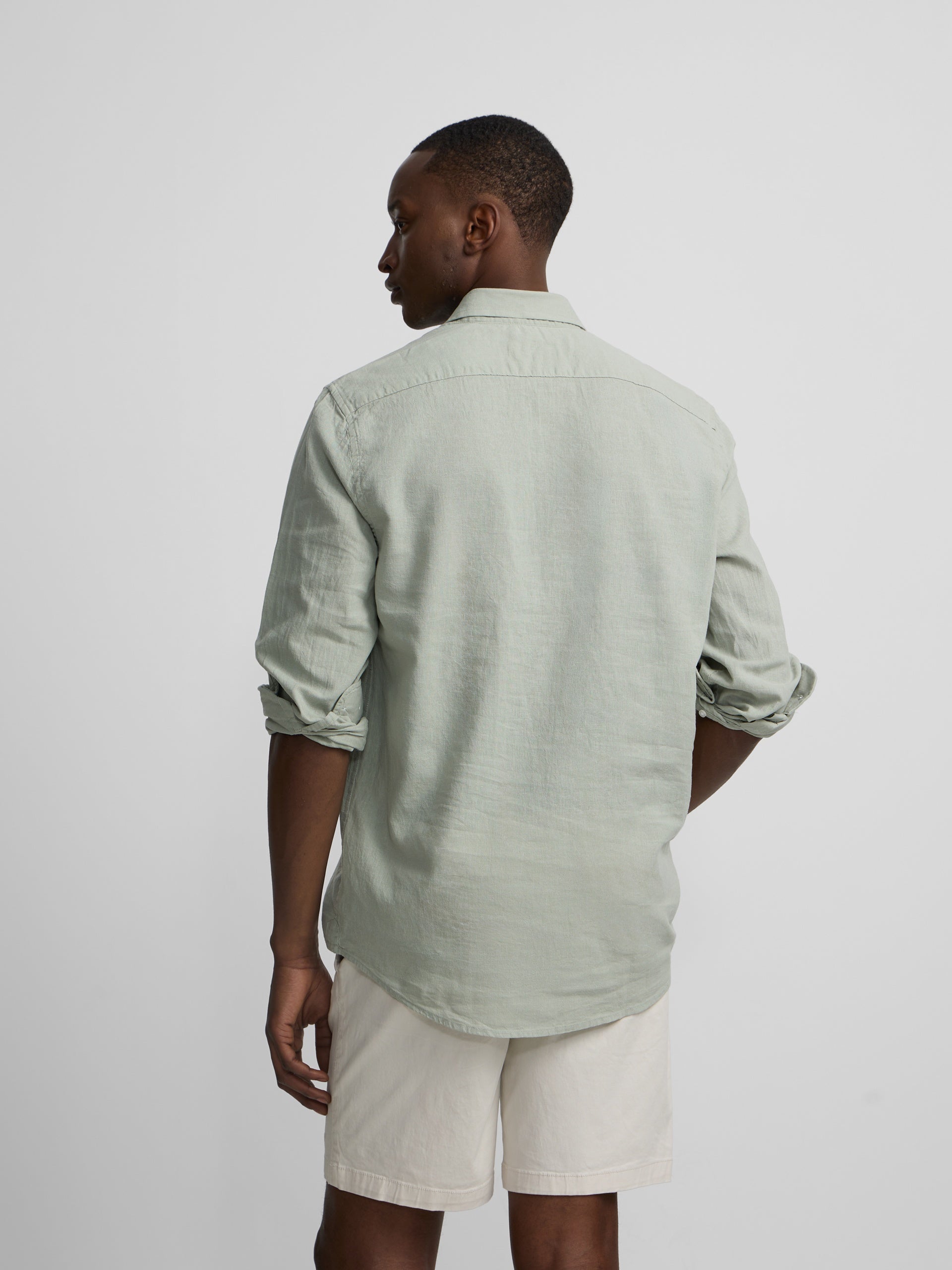 Polera sport lino verde medio