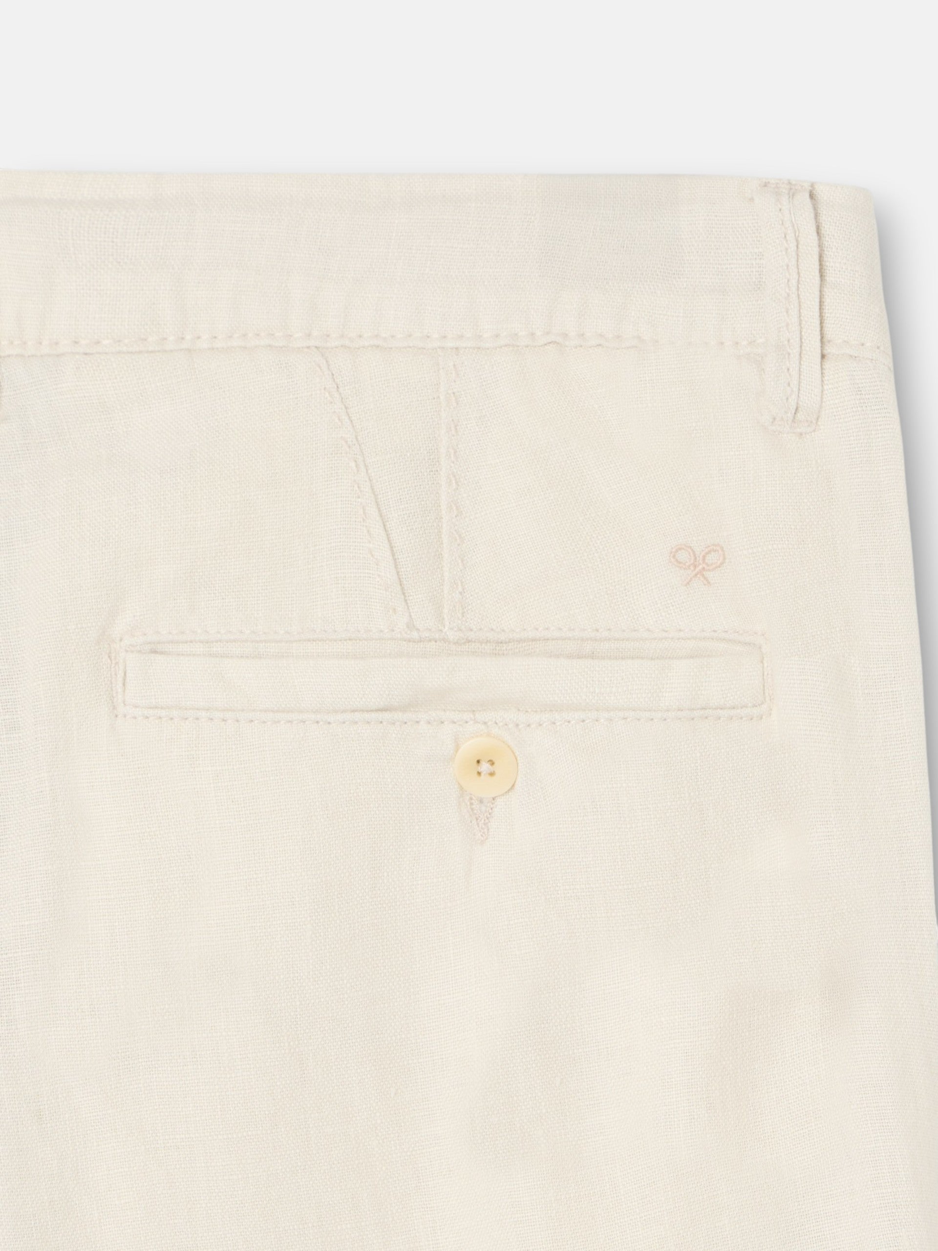 Stone linen cargo sport trousers