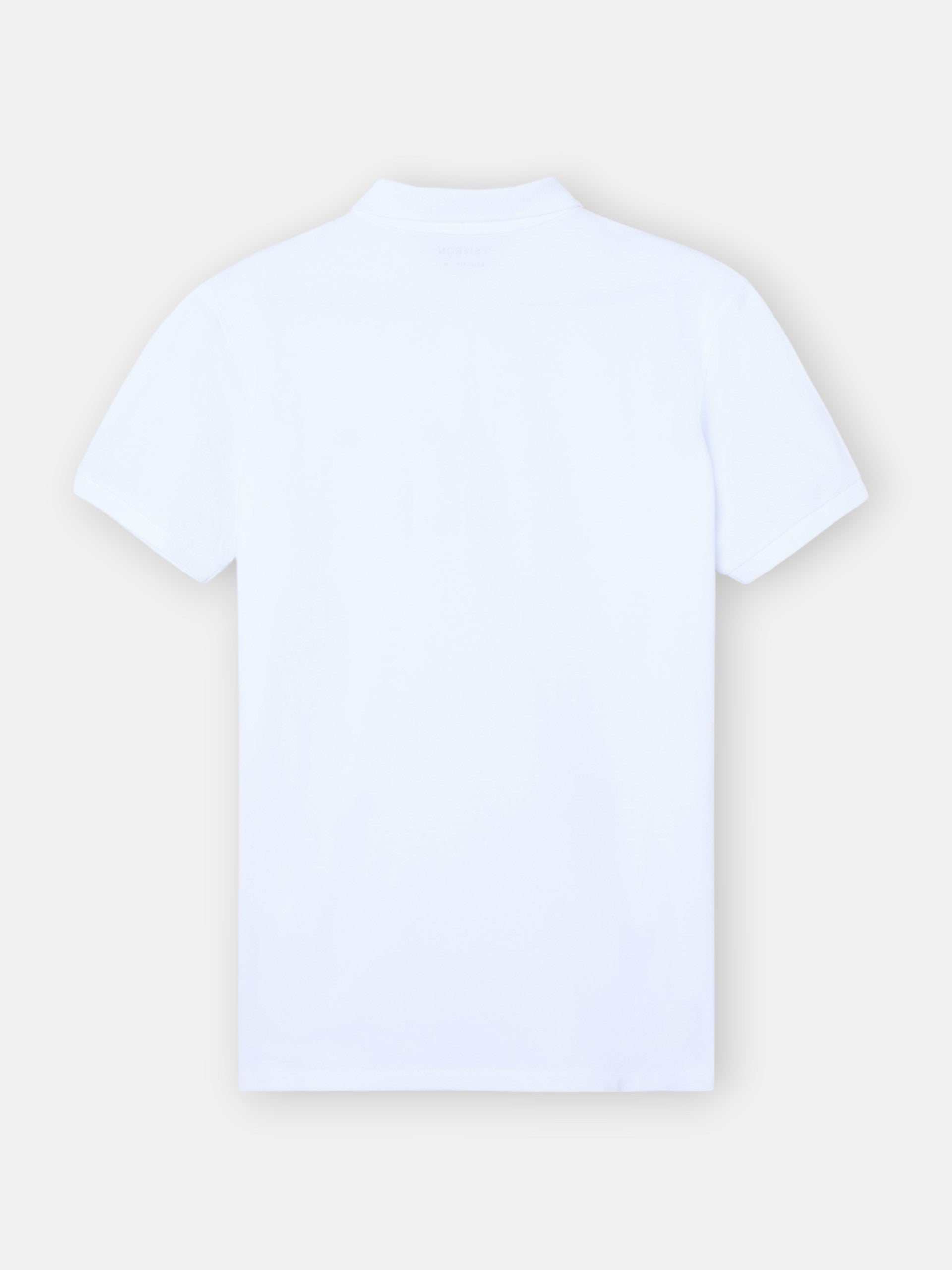 White light piqué polo
