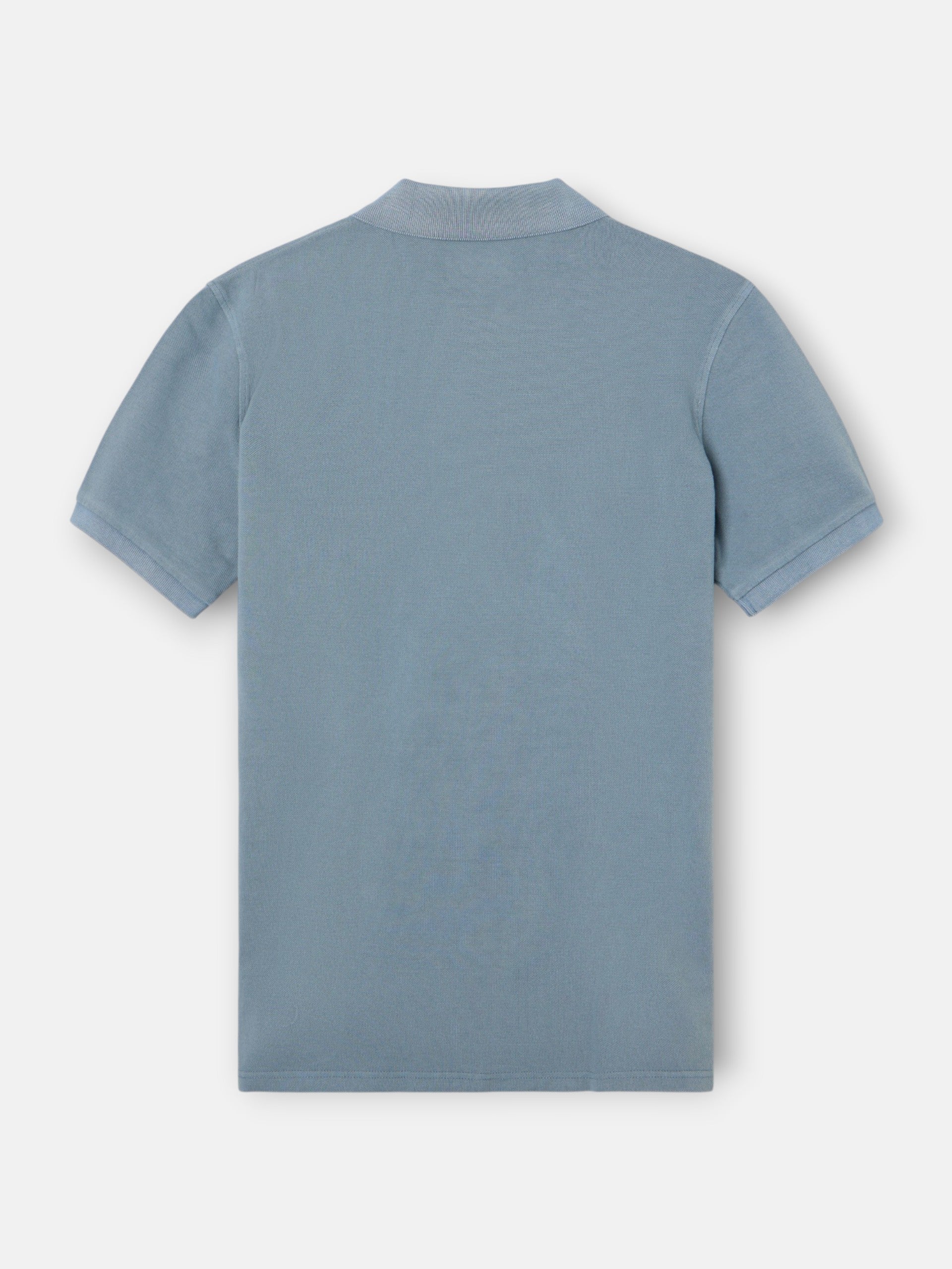 Classic garment dye polo medium blue