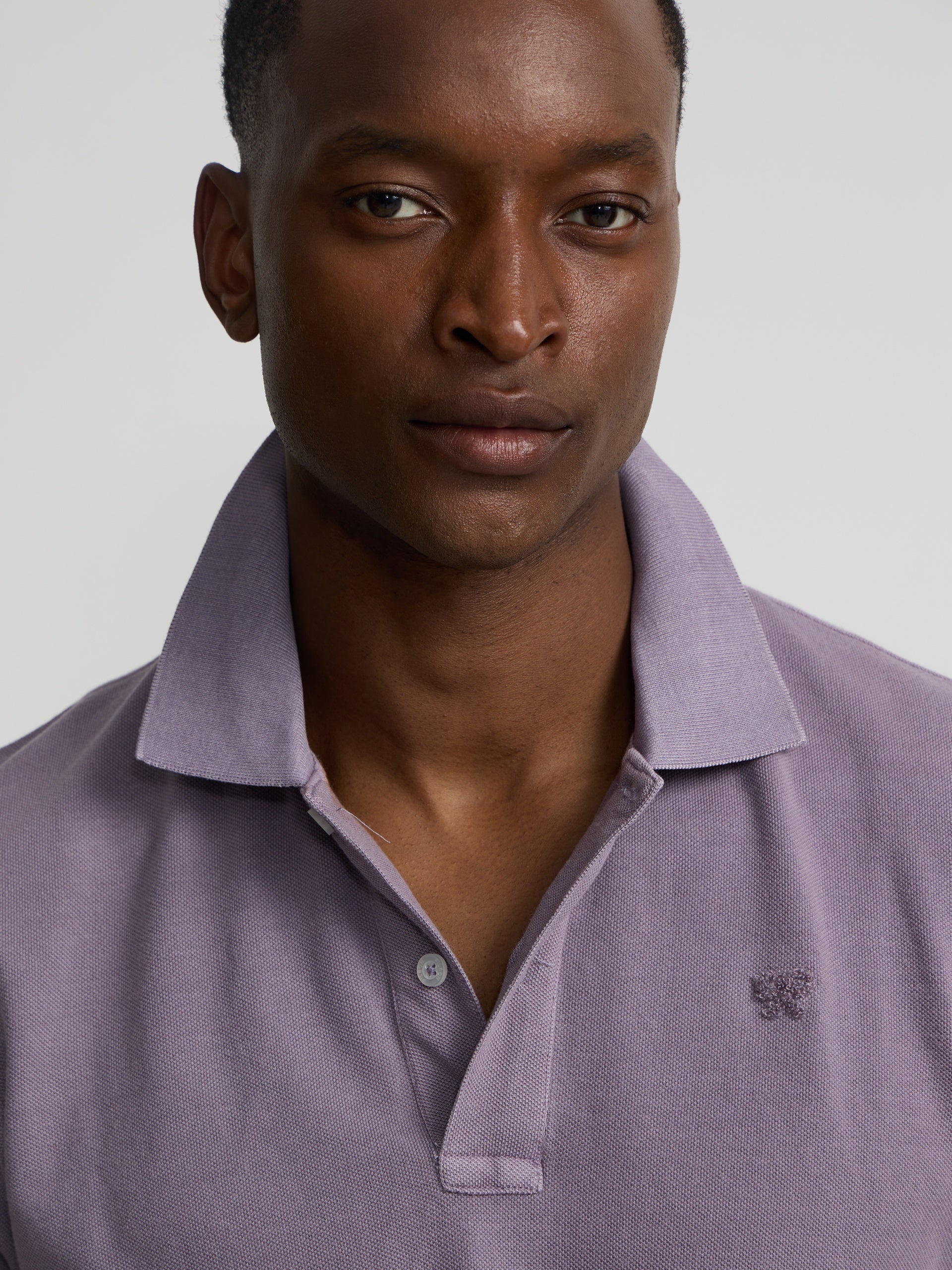 Polo clasico garment dye malva