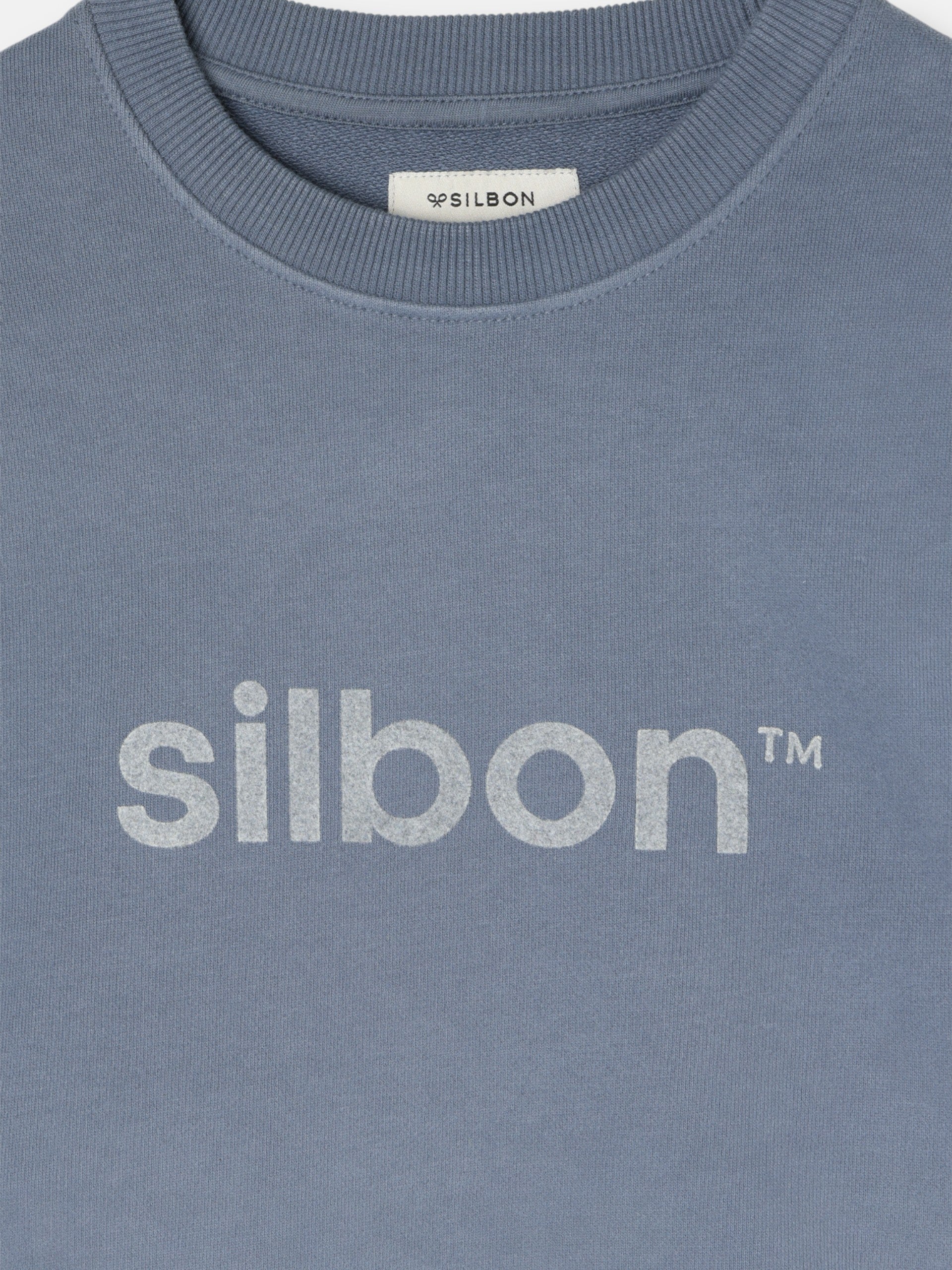 Sudadera Silbon flock azul indigo