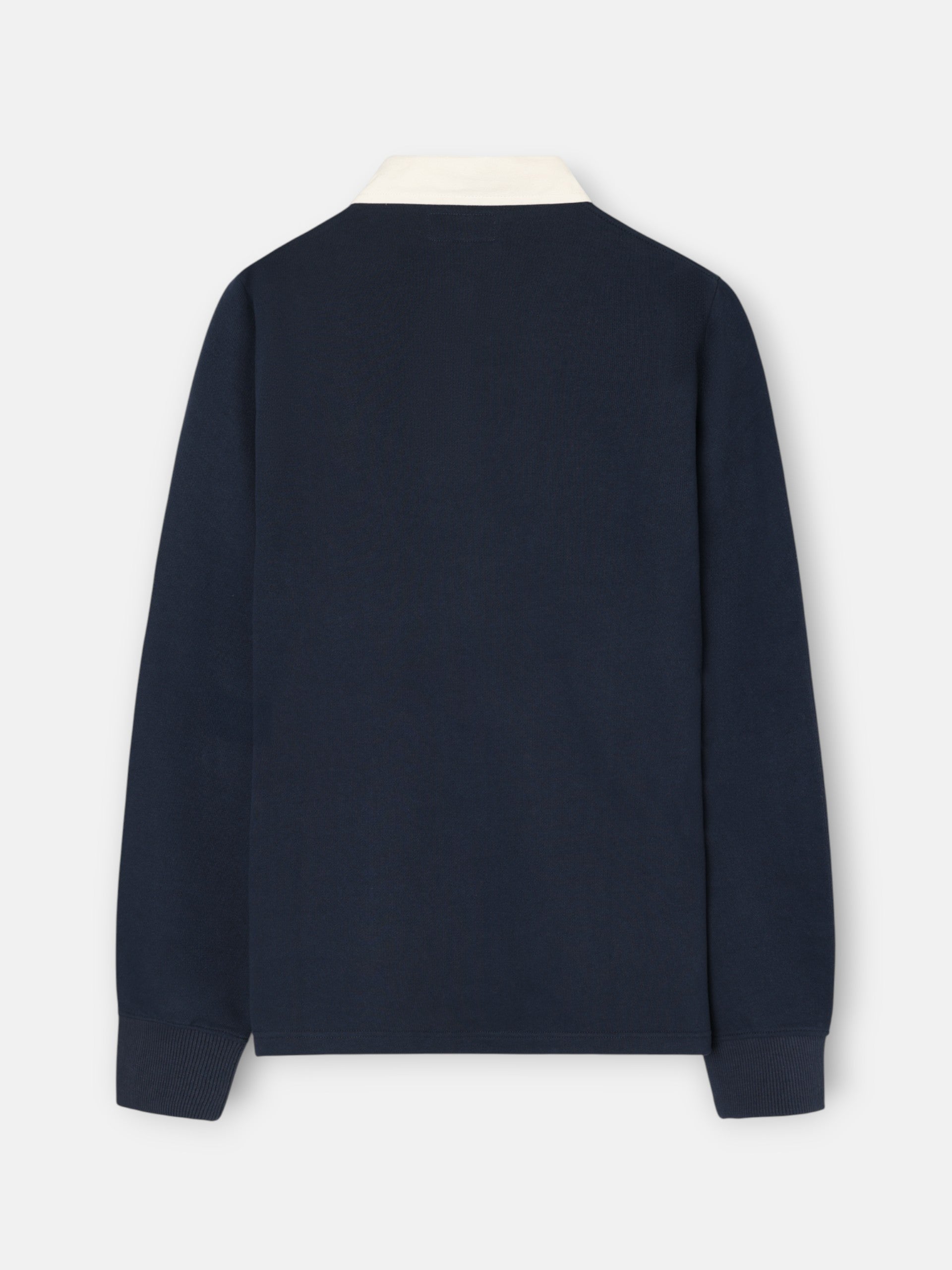 Basic navy blue polo neck sweatshirt