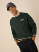 Sudadera ribs retro verde oscuro