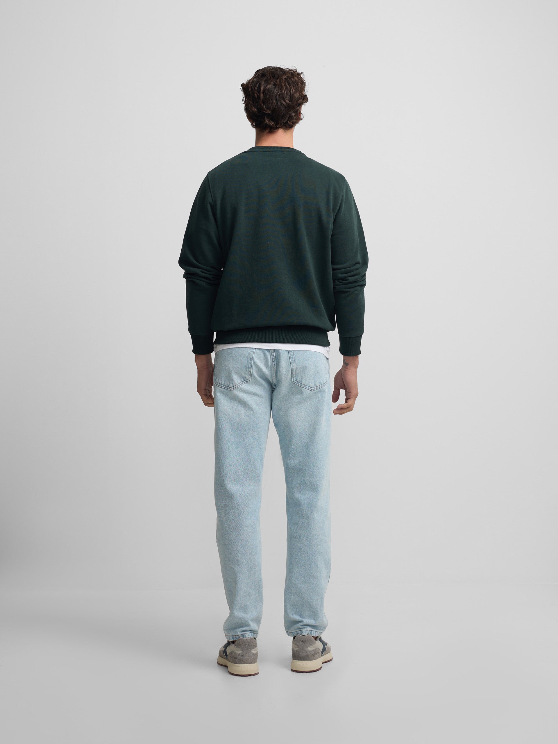Silbon dark green flock sweatshirt