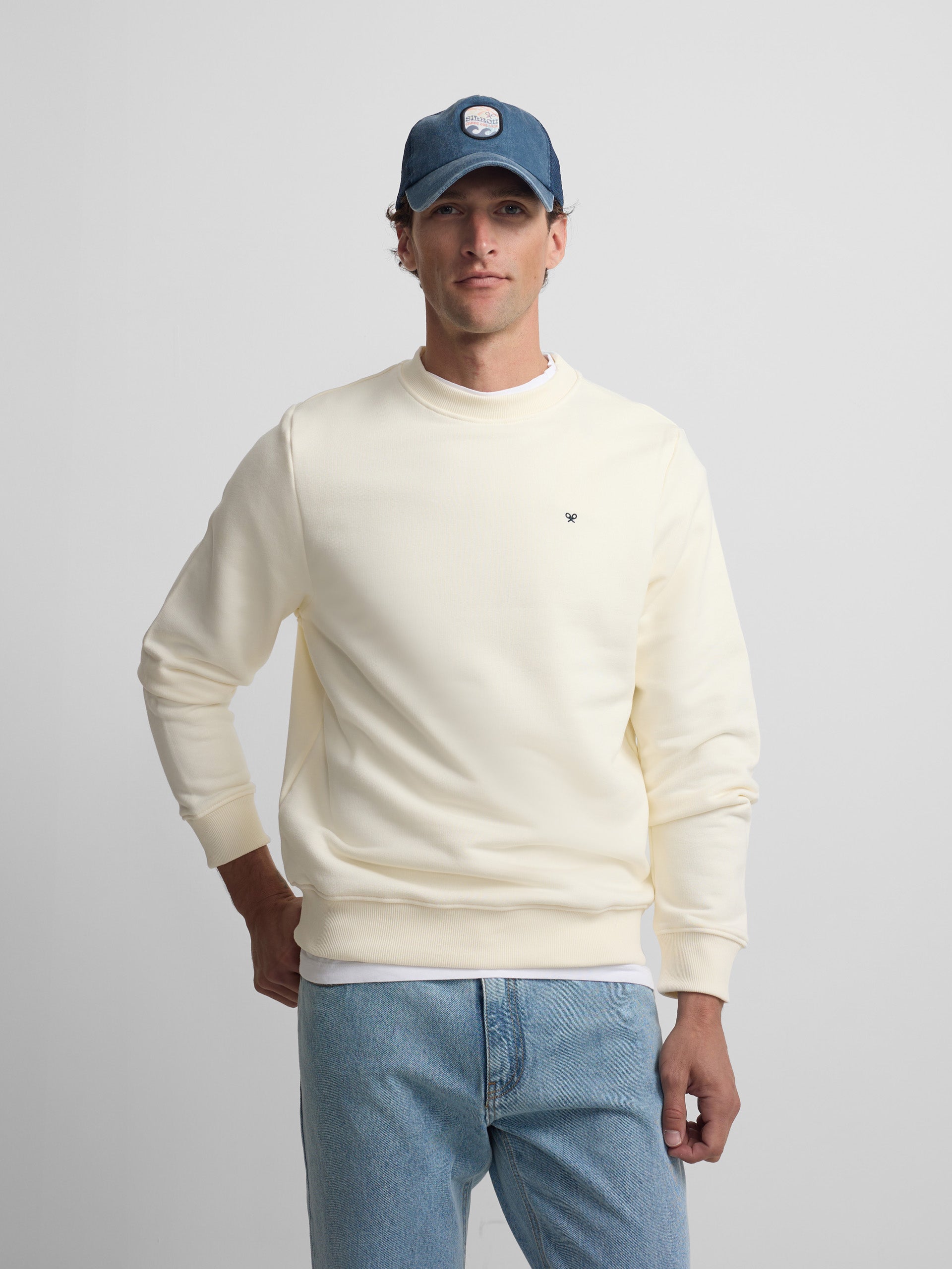Sudadera Silbon classics crema