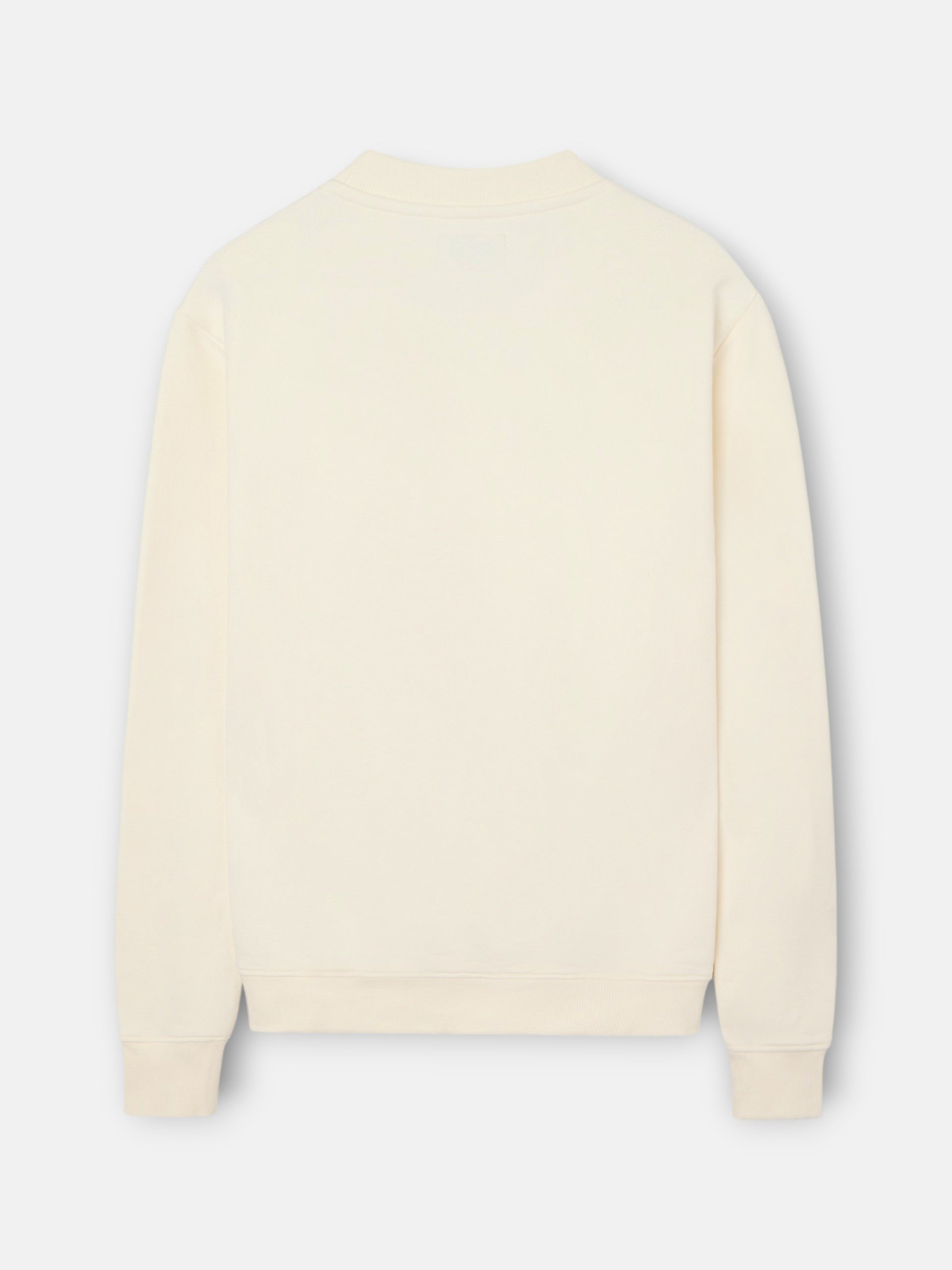 Cream sweatshirt with embroidered pocket