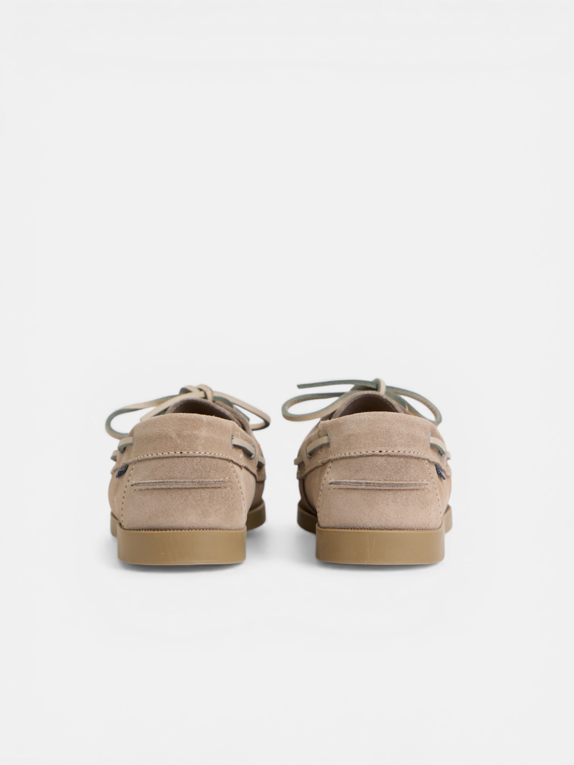 Zapato sport nautico ante beige claro
