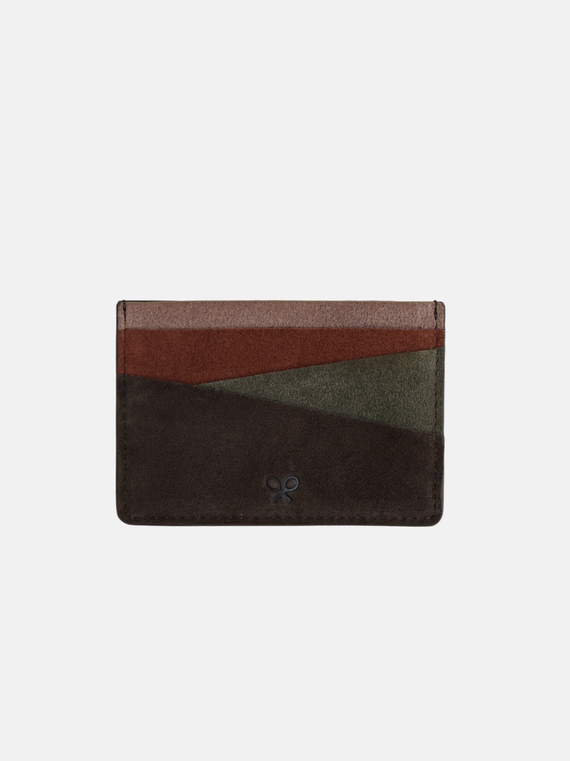 Tarjetero serraje multicolor marron