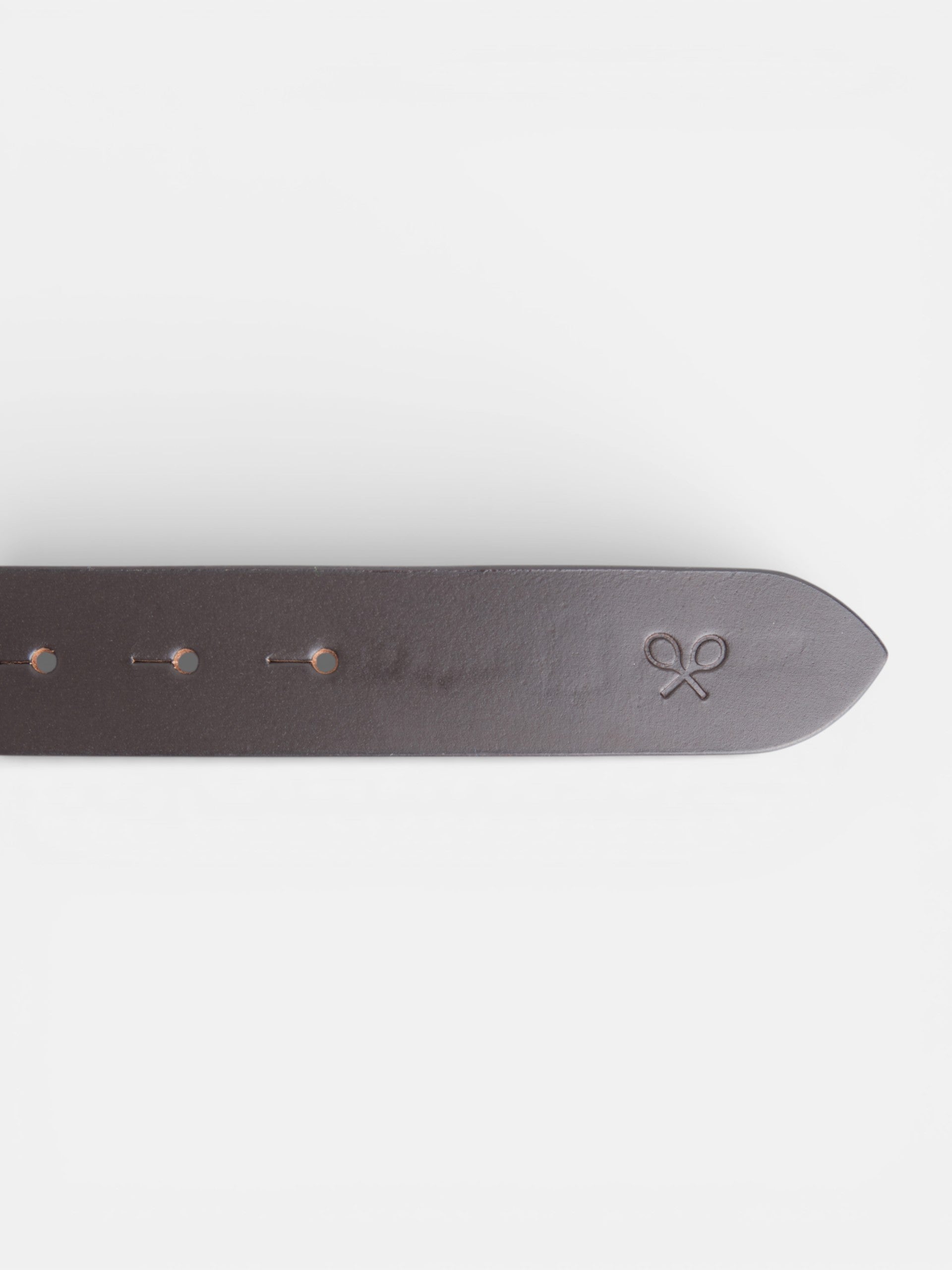Argentinian bicolor leather belt brown