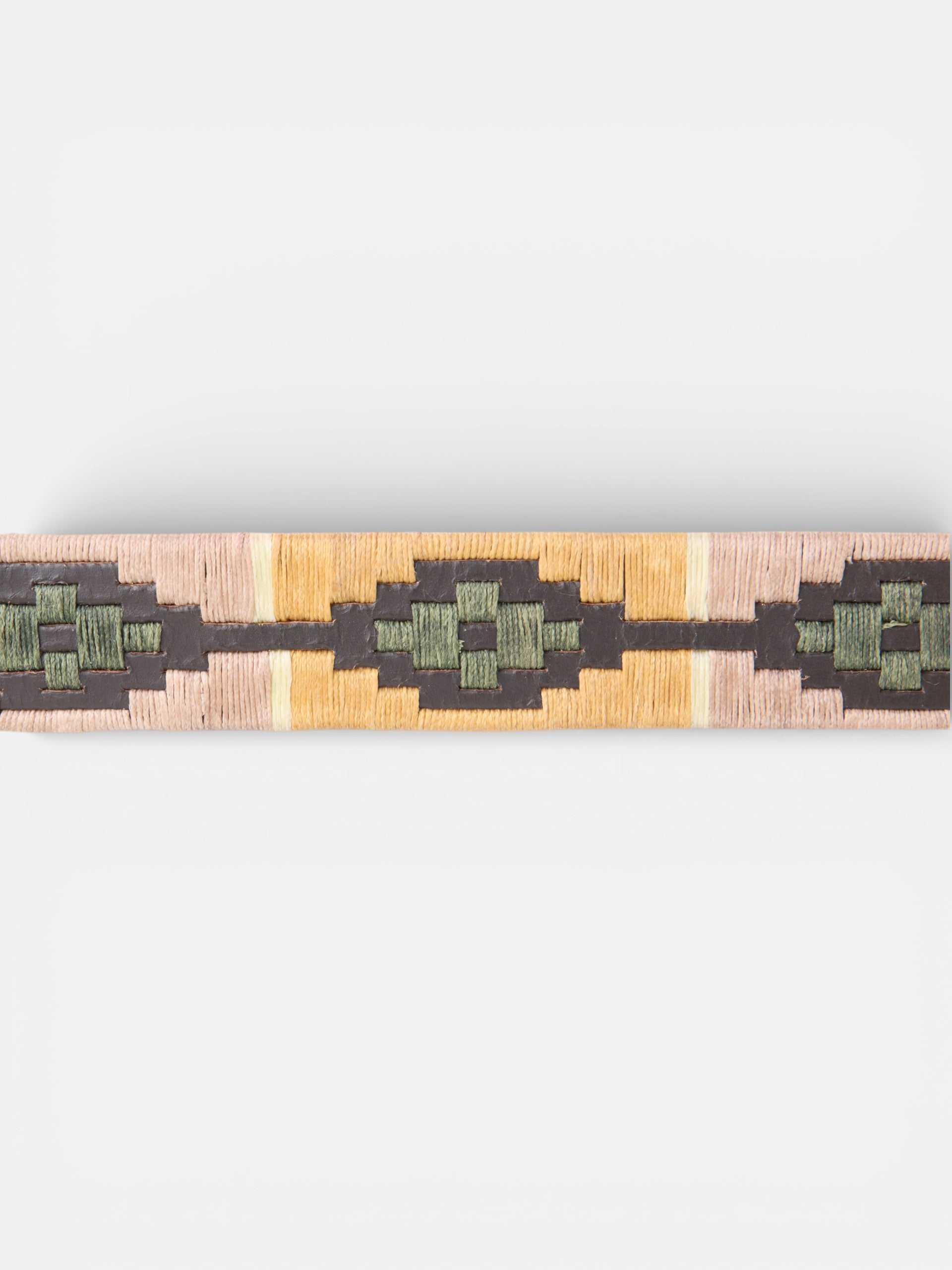 Argentinian bicolor leather belt brown